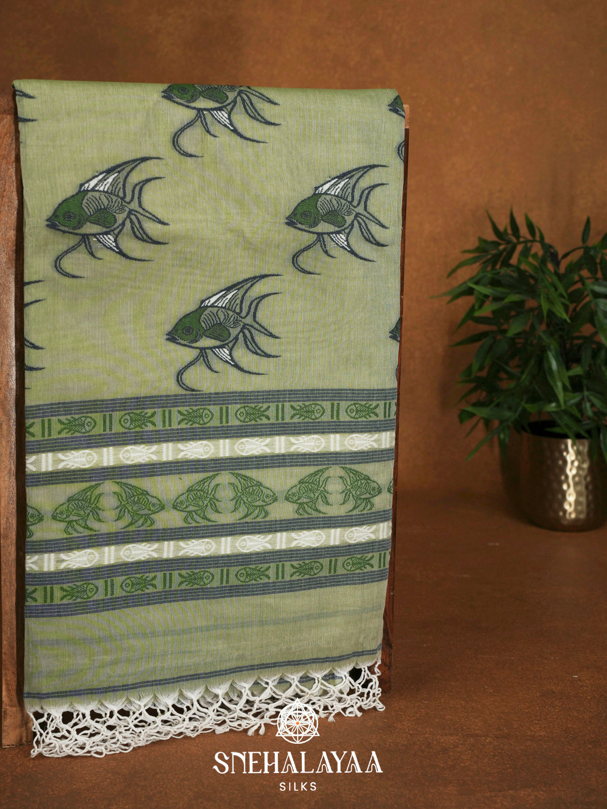 Green  Bengal Cotton Saree