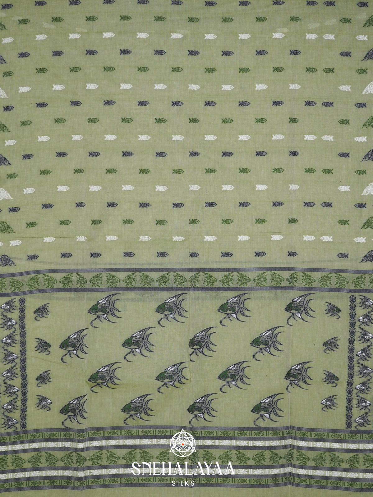 Green  Bengal Cotton Saree
