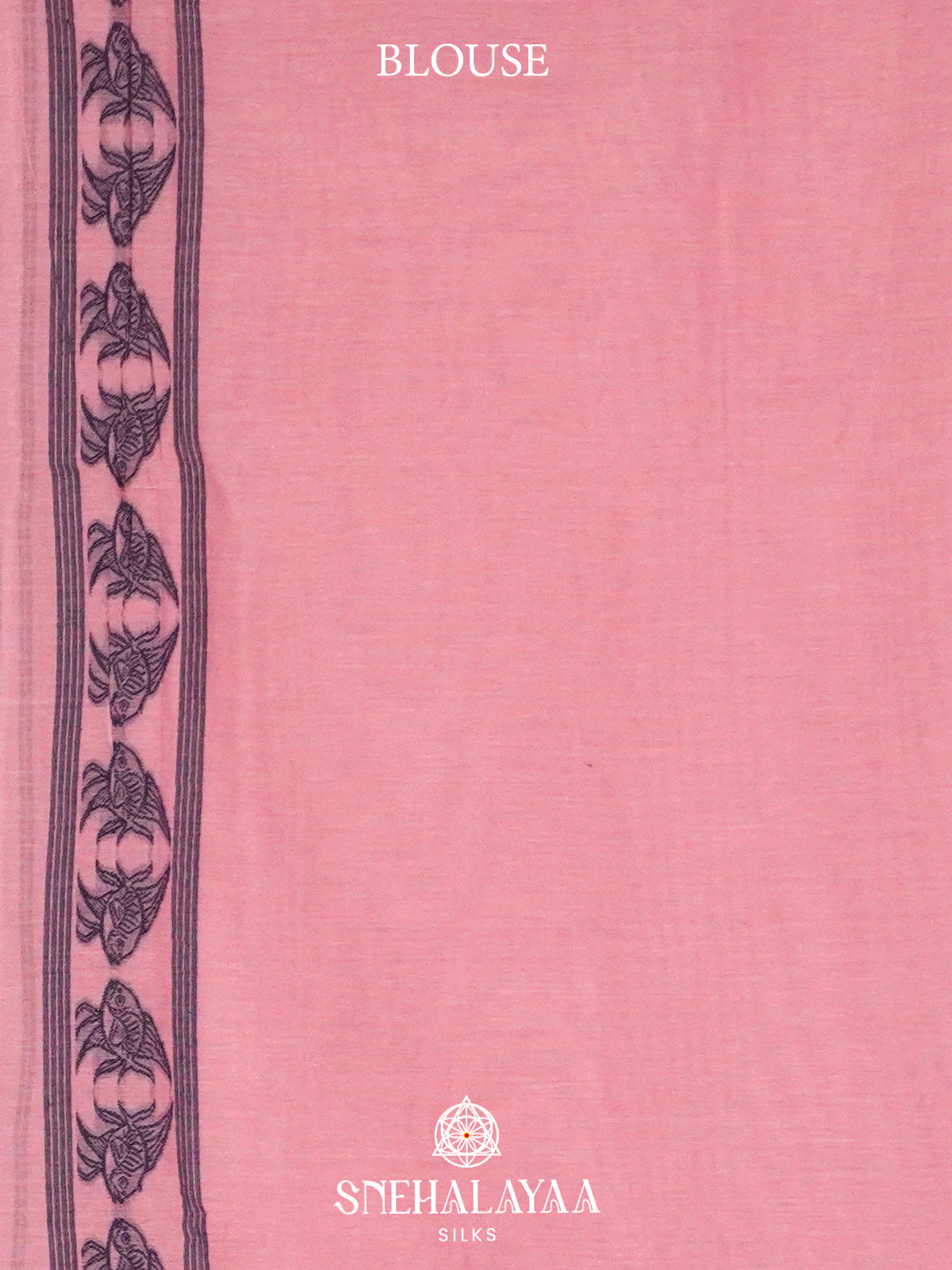 Pink  Bengal Cotton Saree