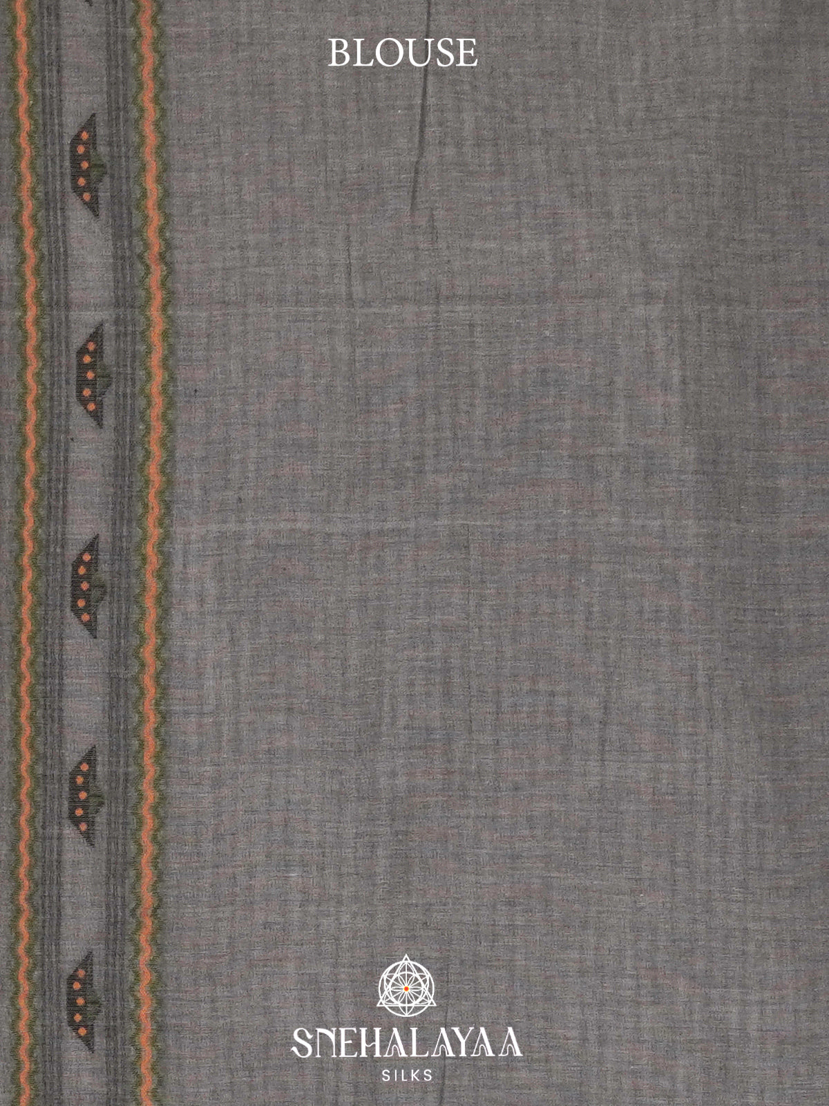 Grey  Bengal Cotton Saree