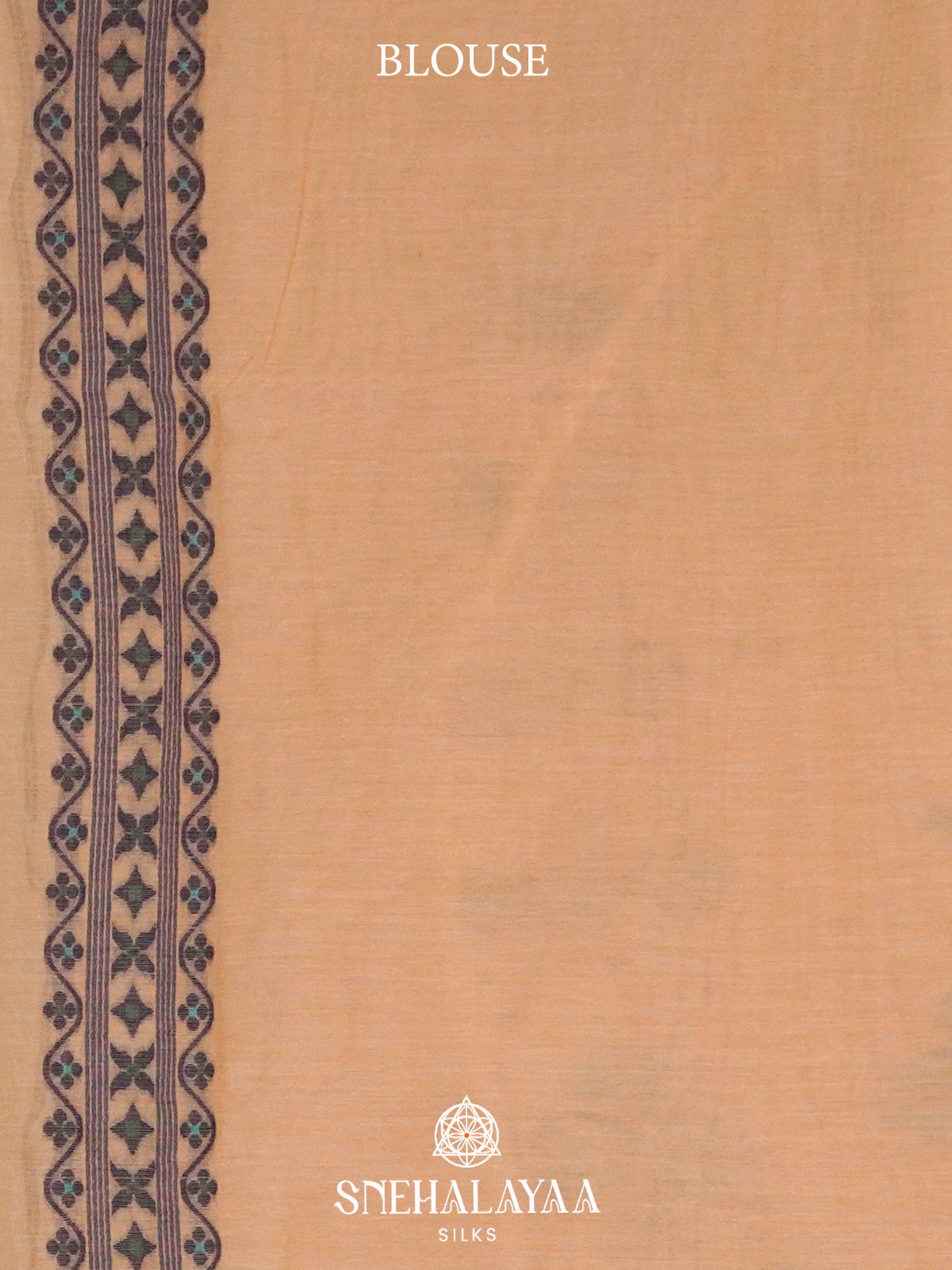 Peach  Bengal Cotton Saree