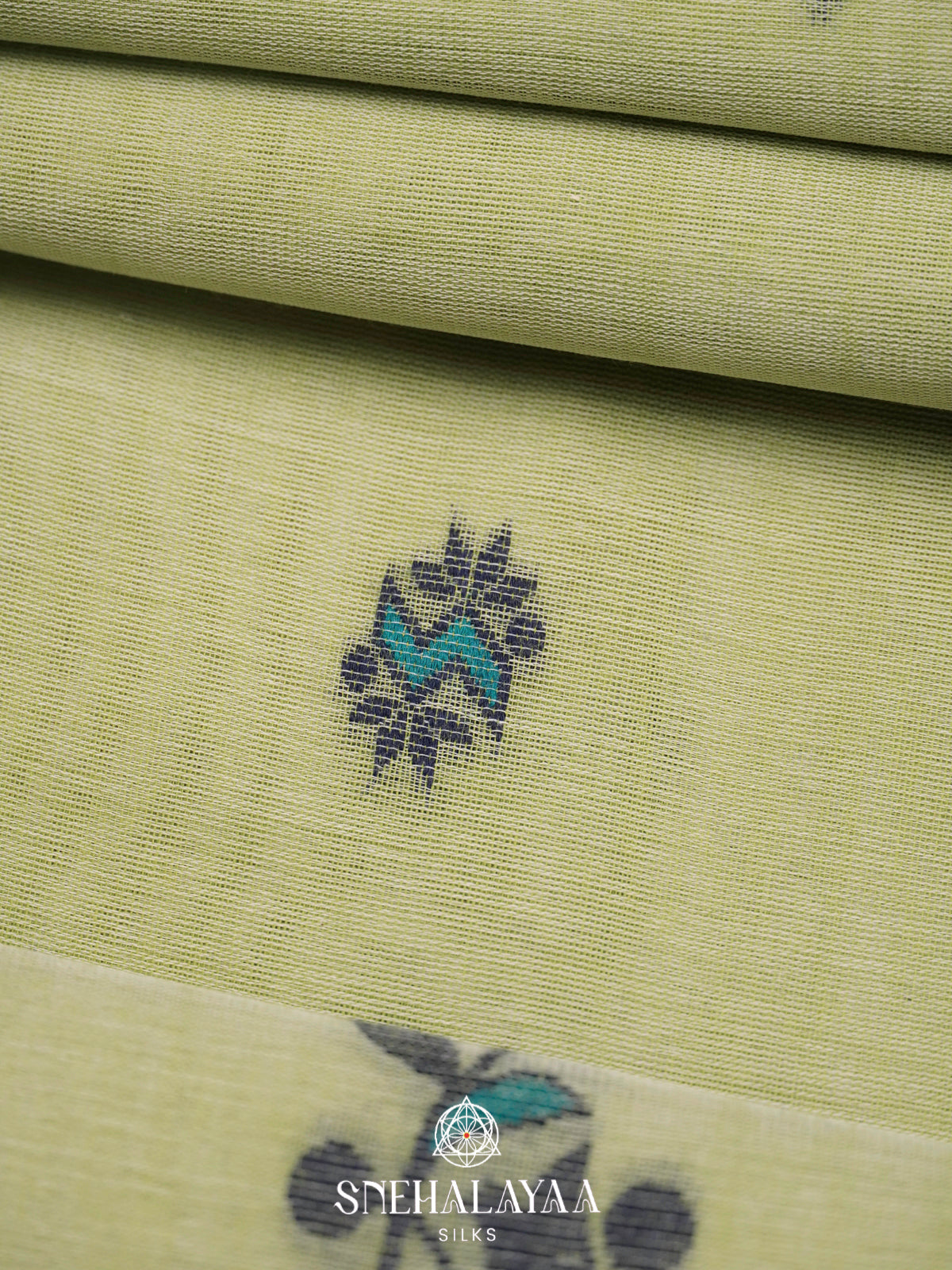 Pista Green  Bengal Cotton Saree