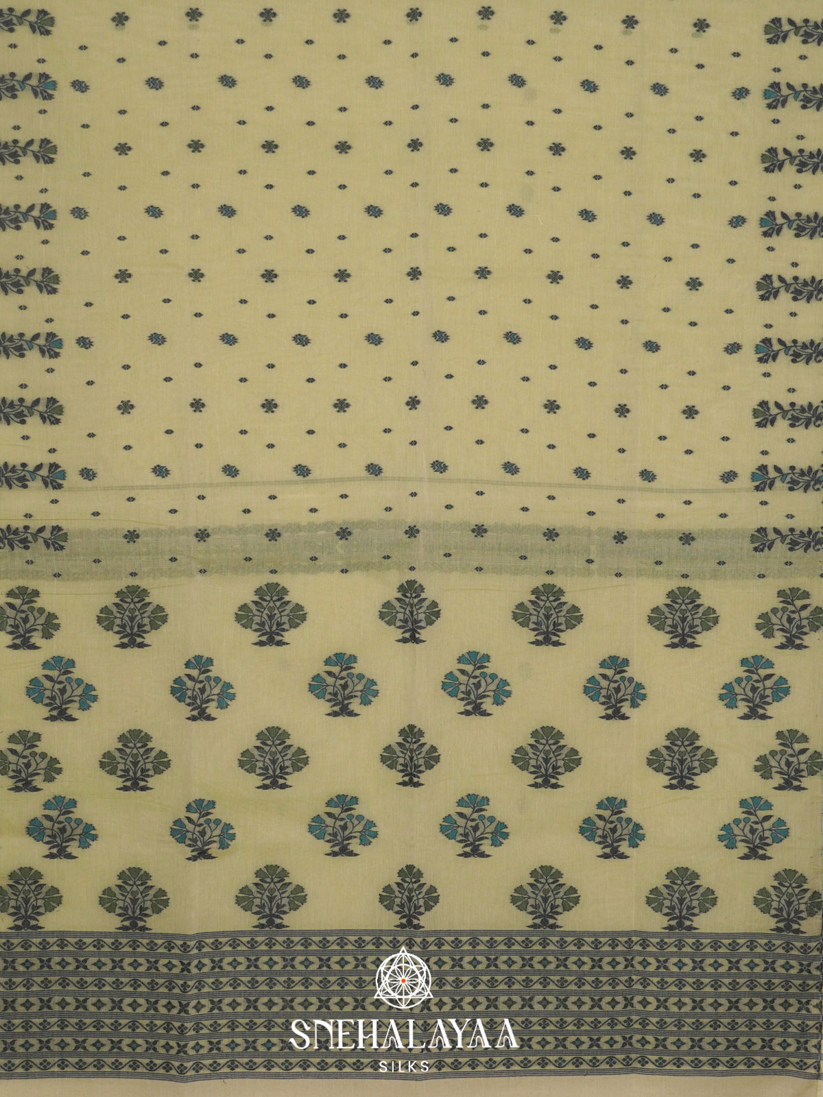 Pista Green  Bengal Cotton Saree