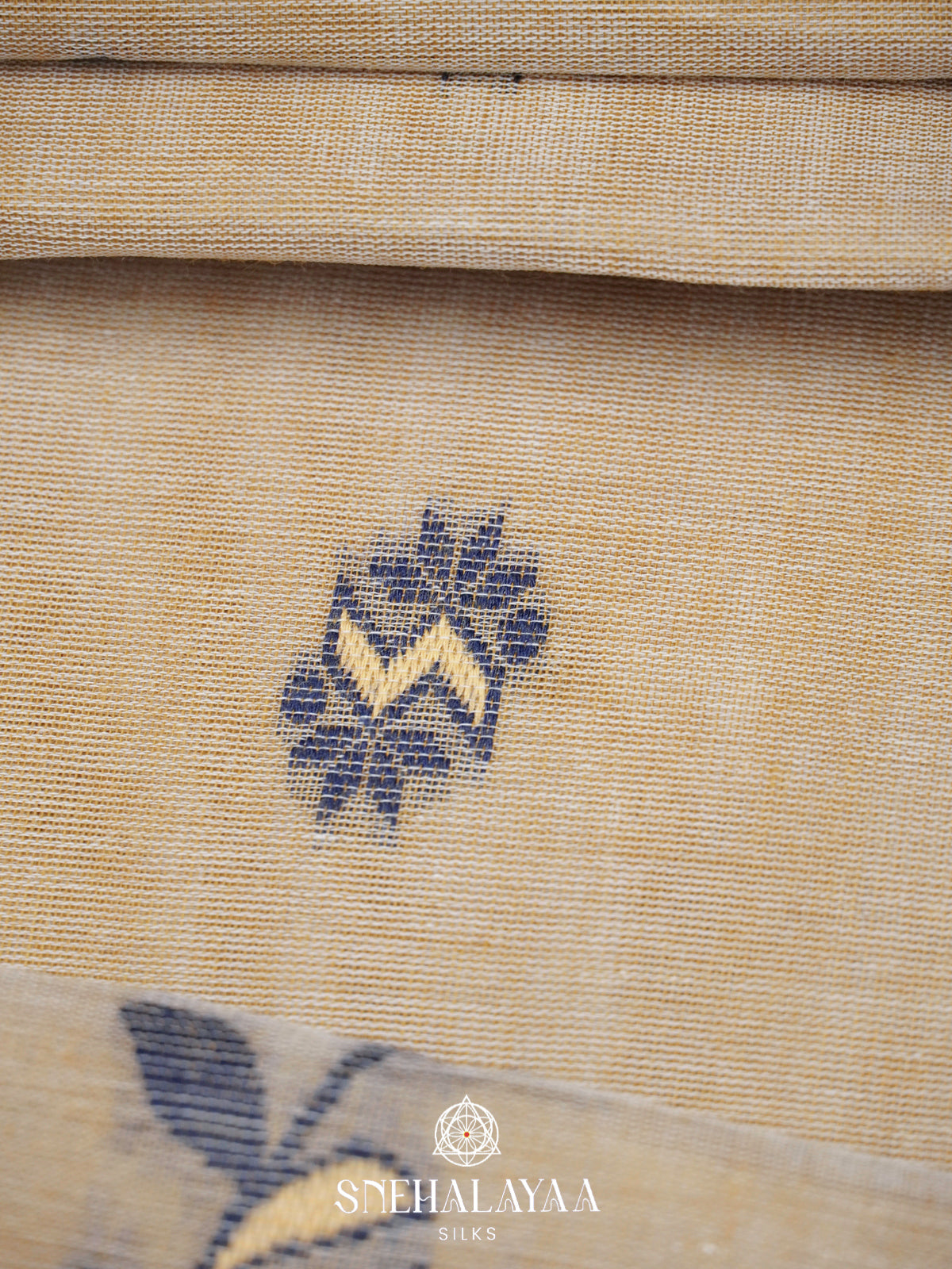 Ivory Beige  Bengal Cotton Saree