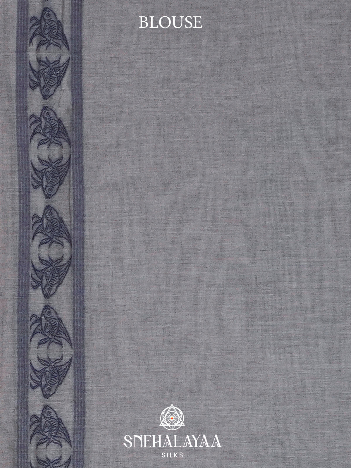 Grey  Bengal Cotton Saree