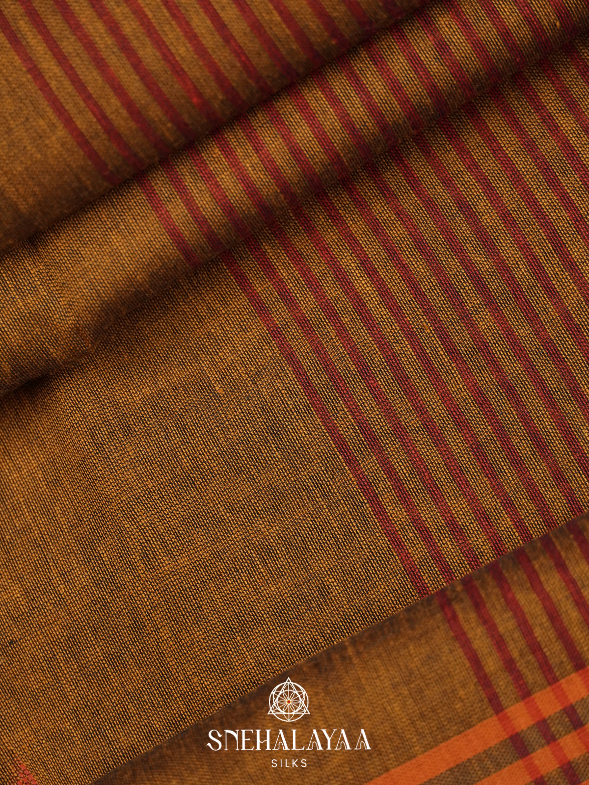 Brown Khadi Cotton Saree
