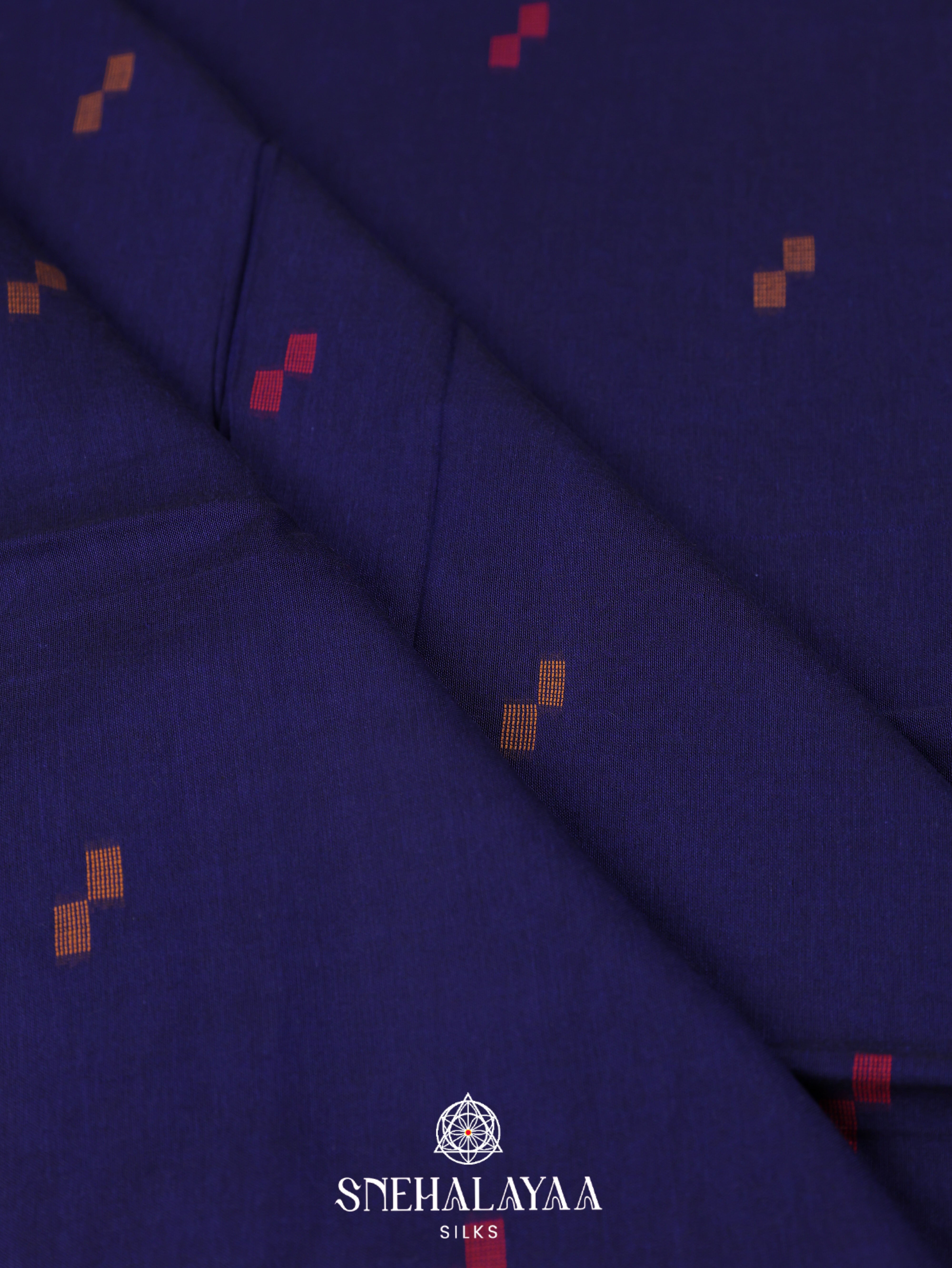 Blue Khadi Cotton Saree