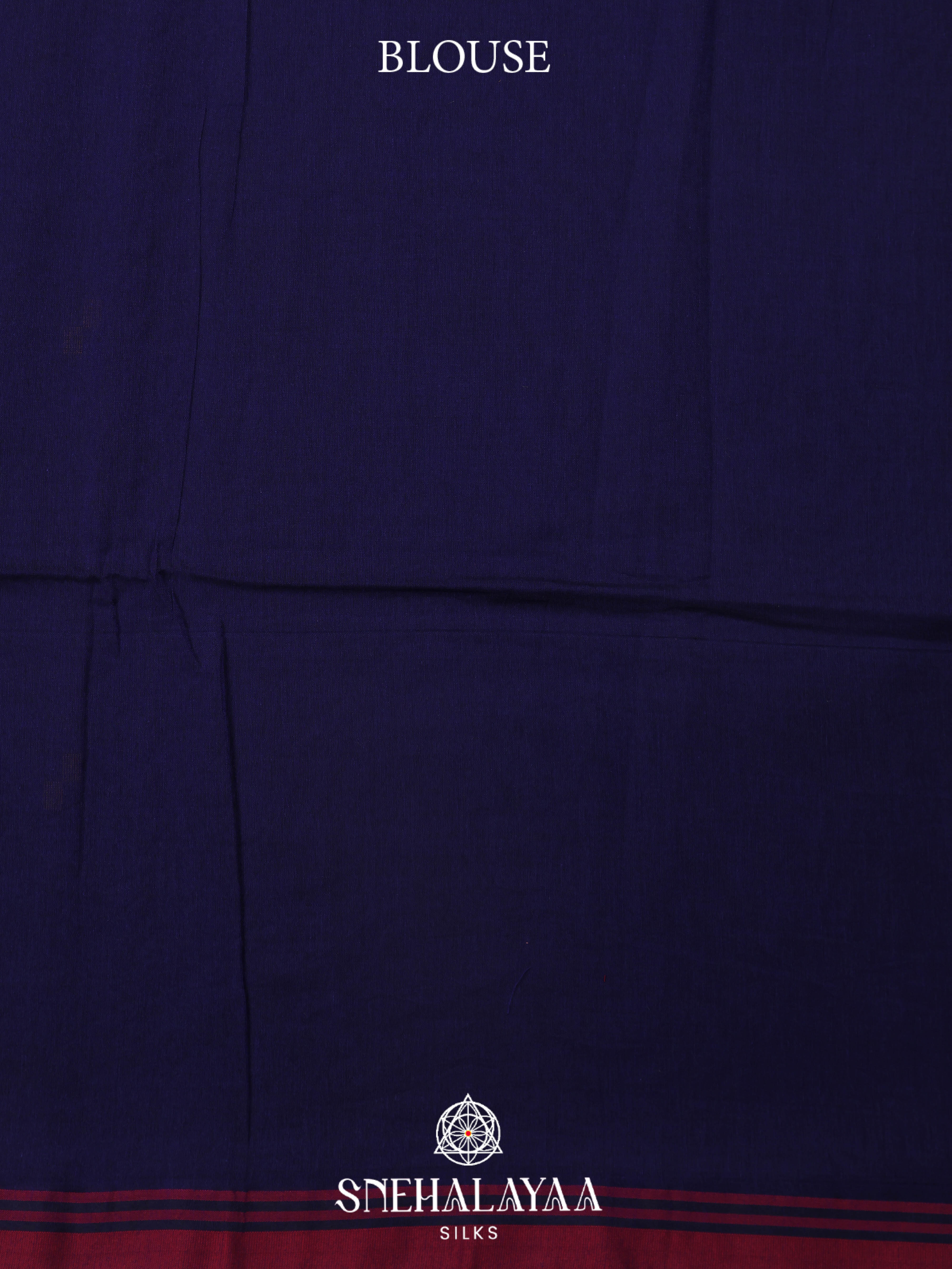 Blue Khadi Cotton Saree