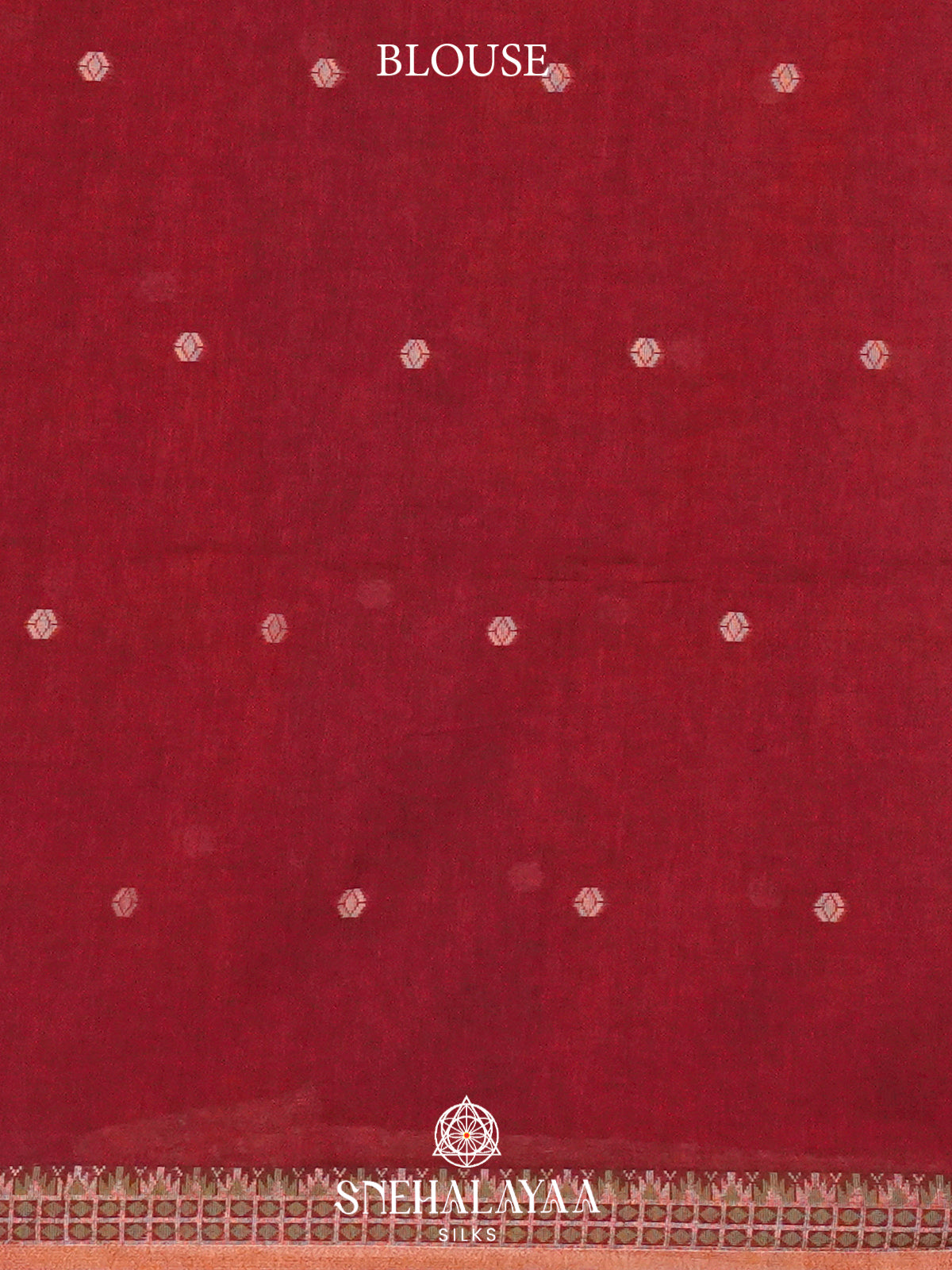Wine Khadi Cotton Saree