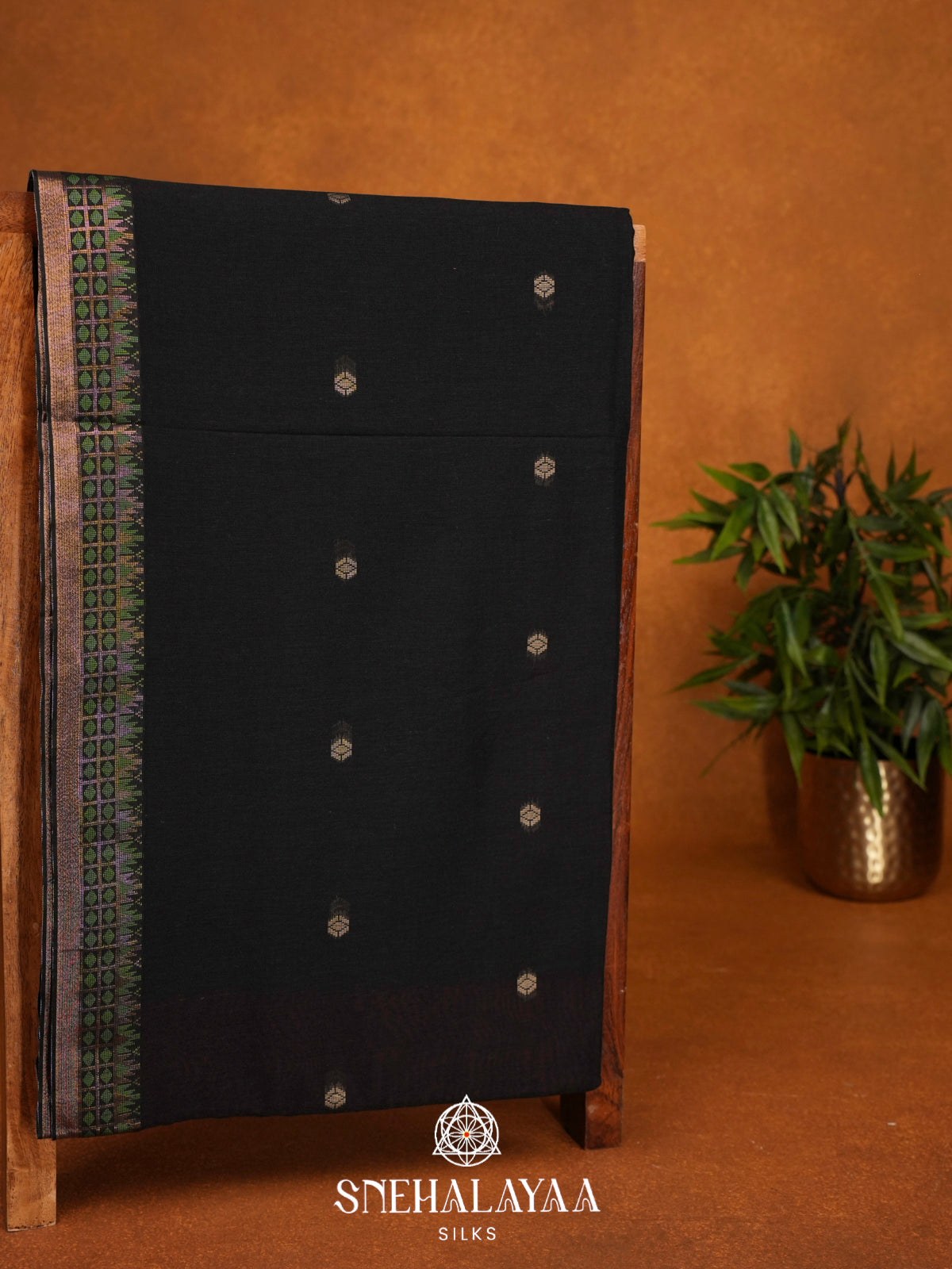 Black Khadi Cotton Saree