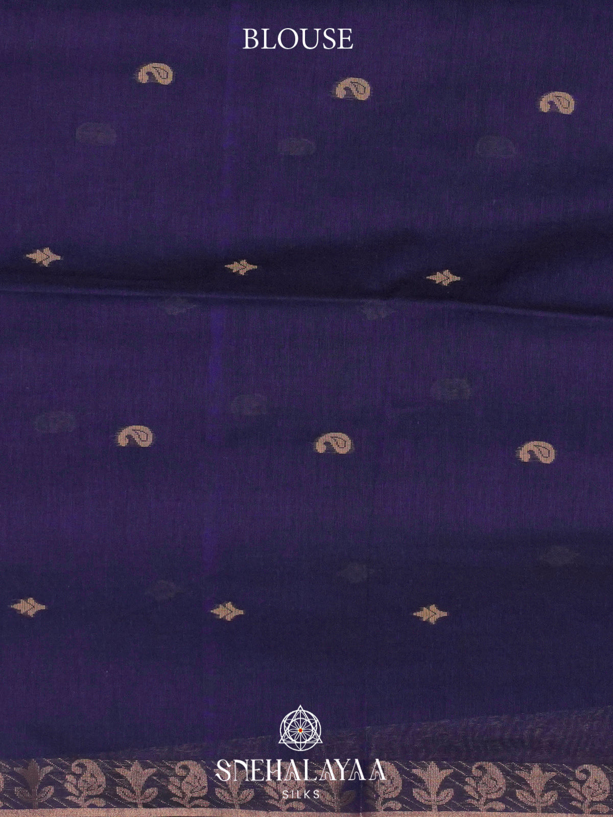 Navy Blue Khadi Cotton Saree