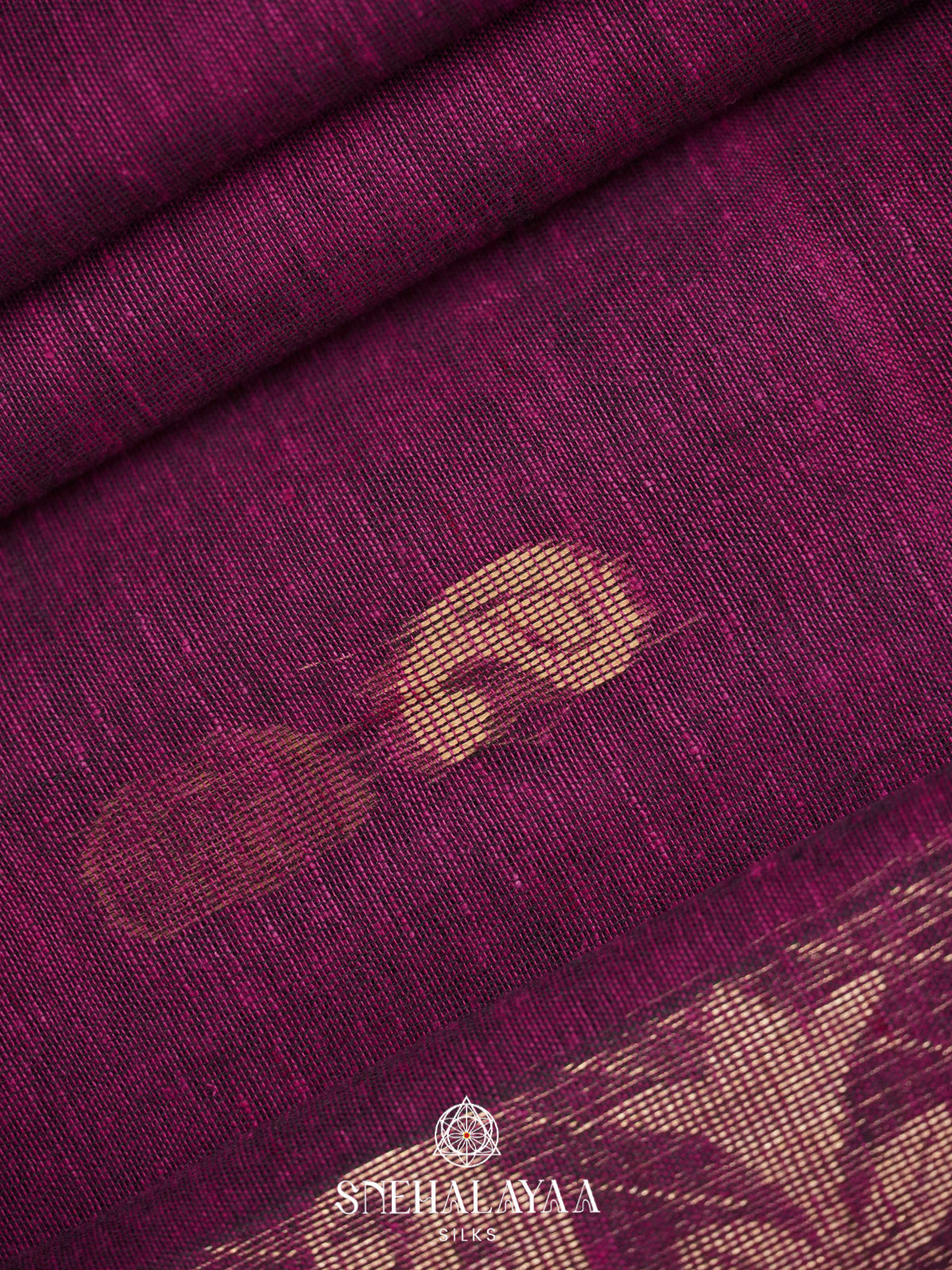 Magenta Khadi Cotton Saree