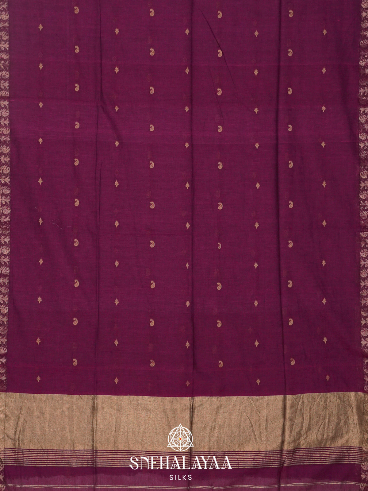 Magenta Khadi Cotton Saree