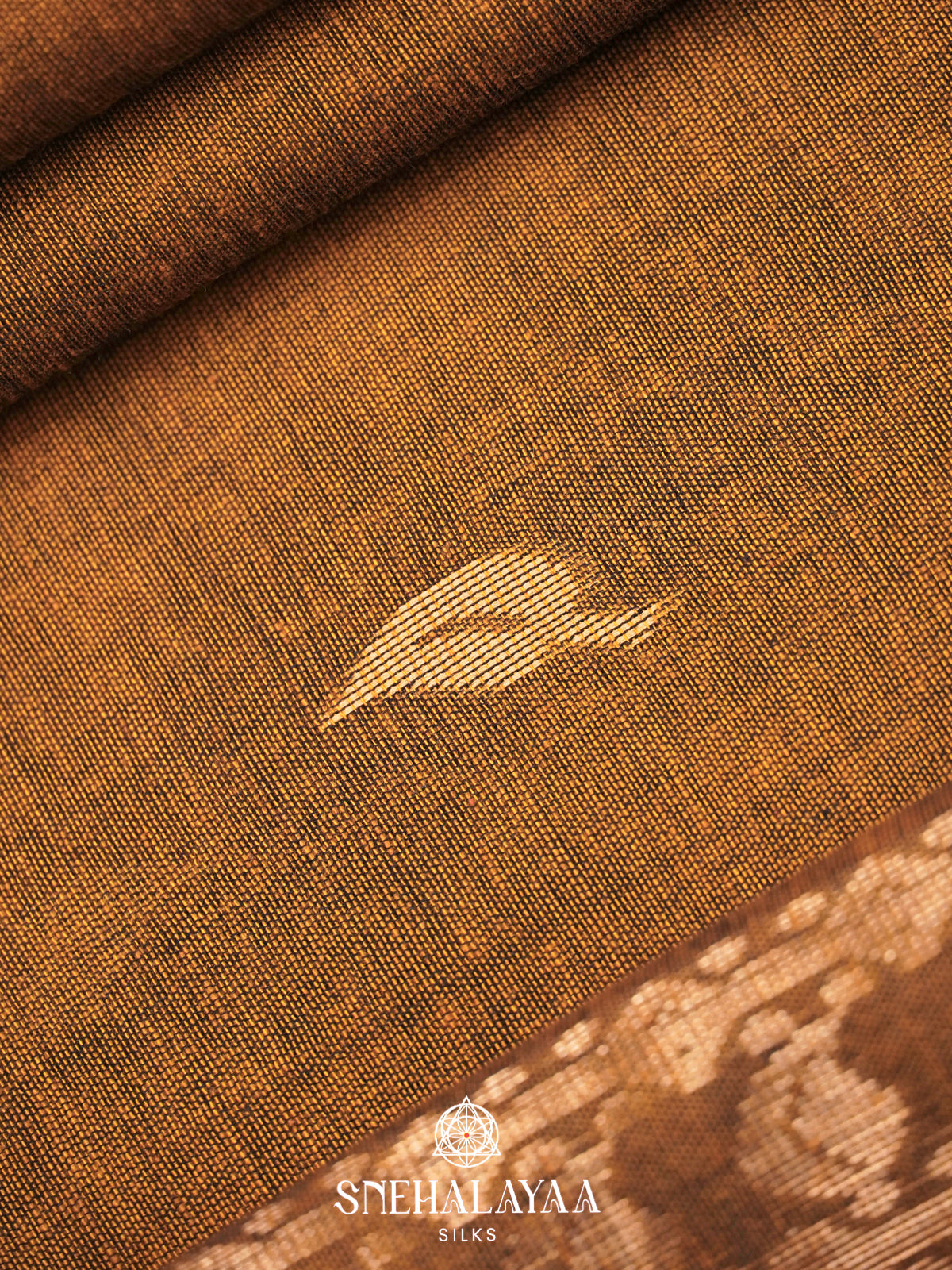 Mustard Khadi Cotton Saree