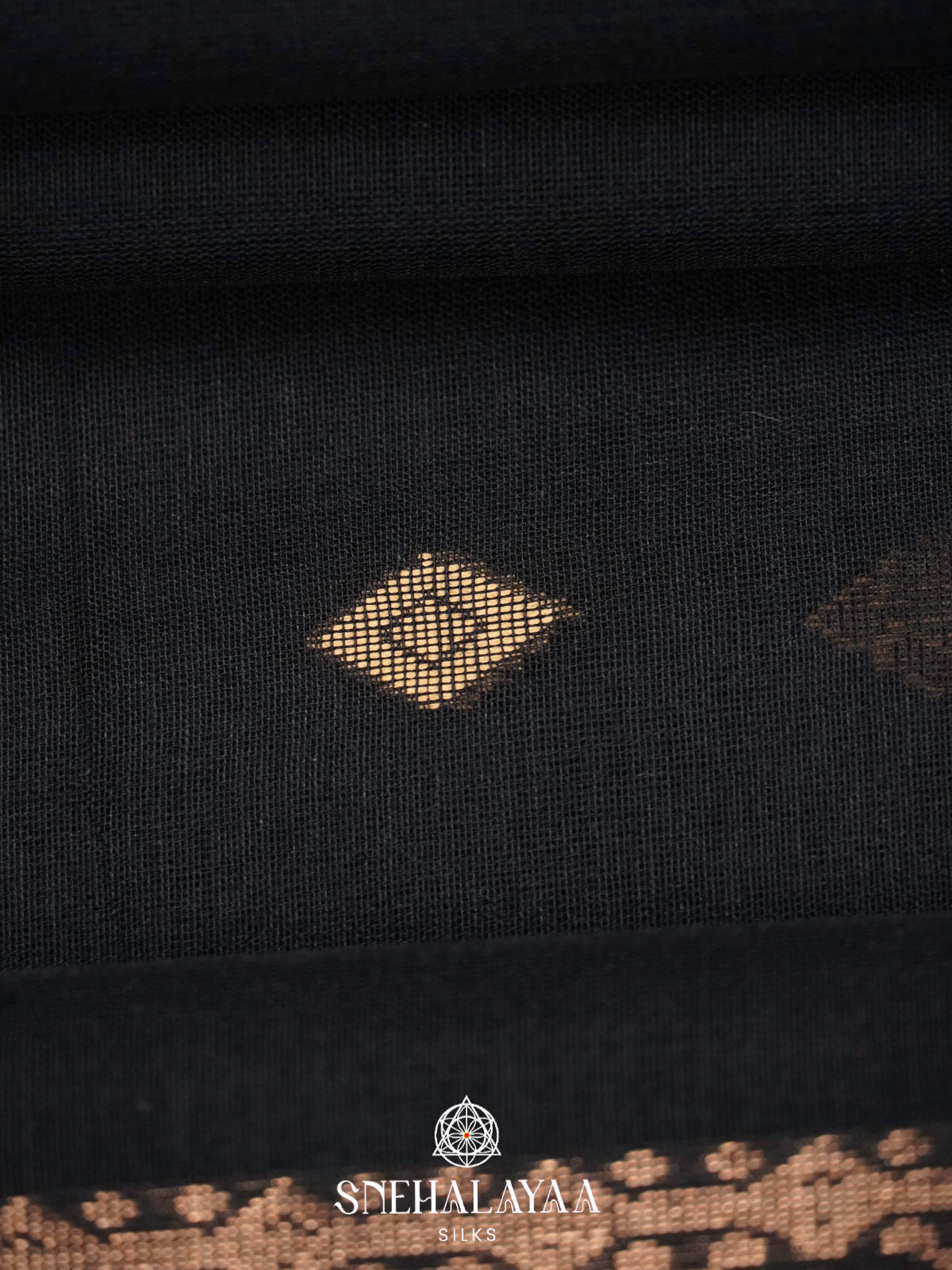Black Khadi Cotton Saree