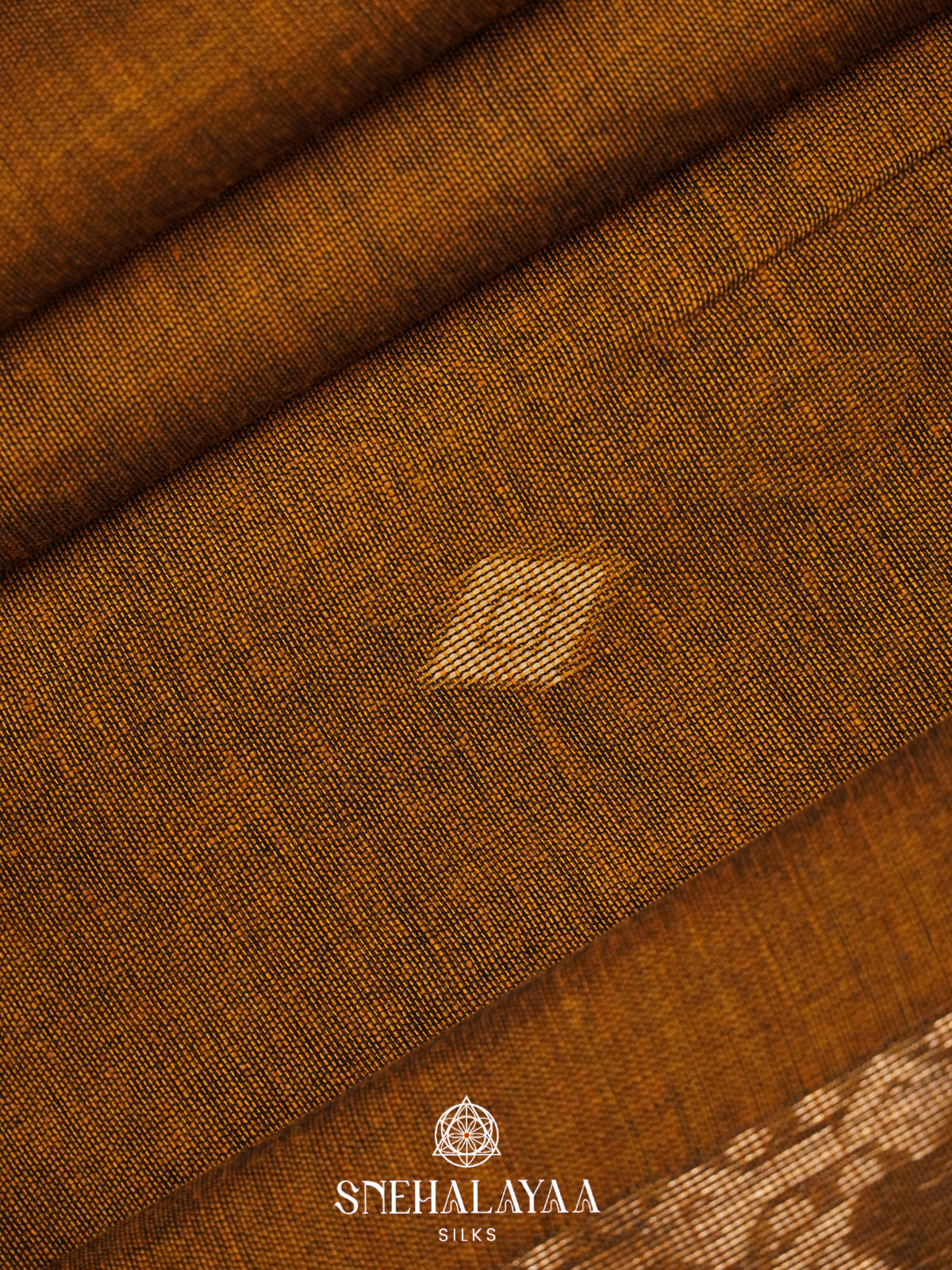 Mustard Khadi Cotton Saree