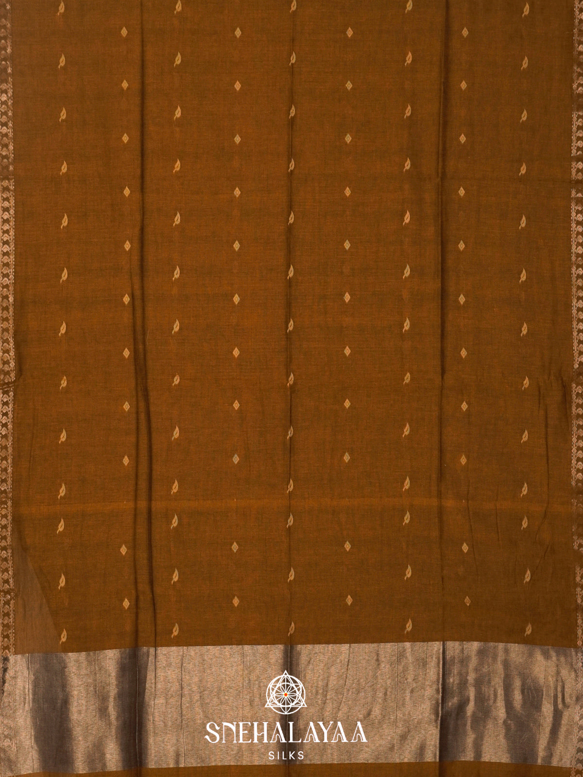 Mustard Khadi Cotton Saree