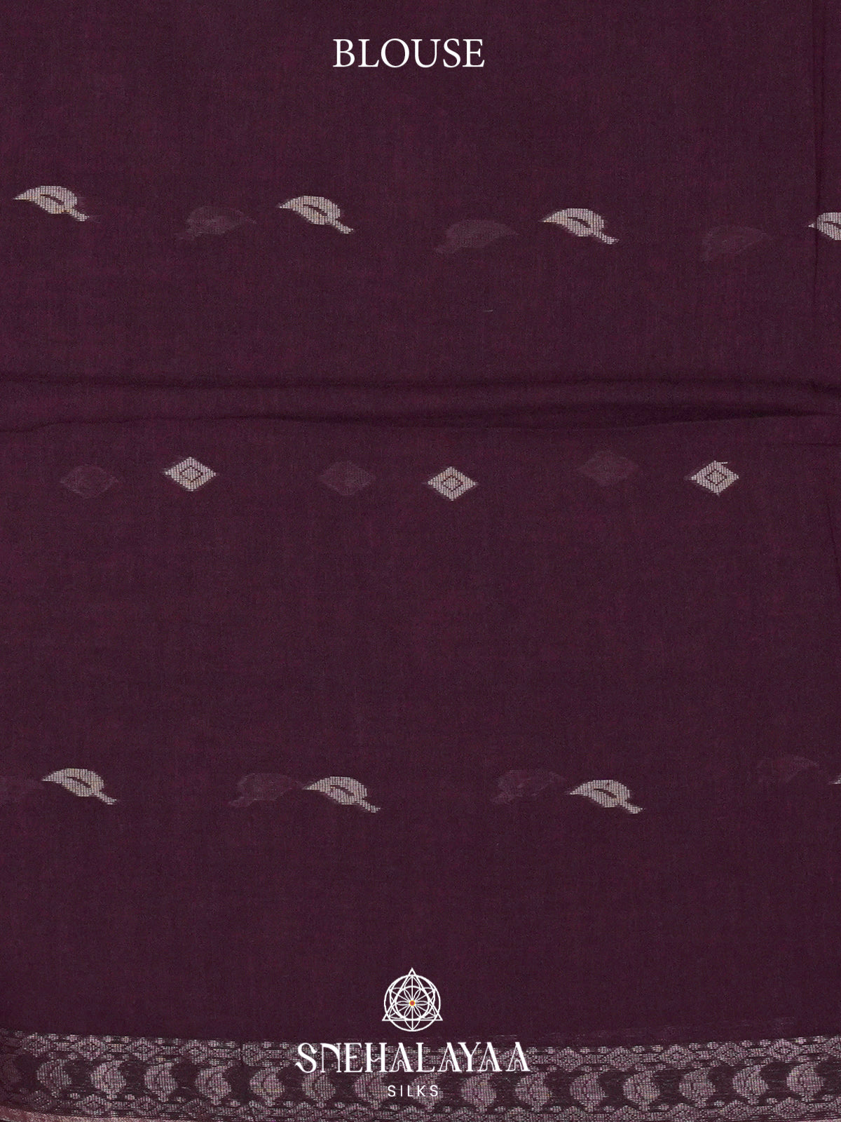 Wine Khadi Cotton Saree