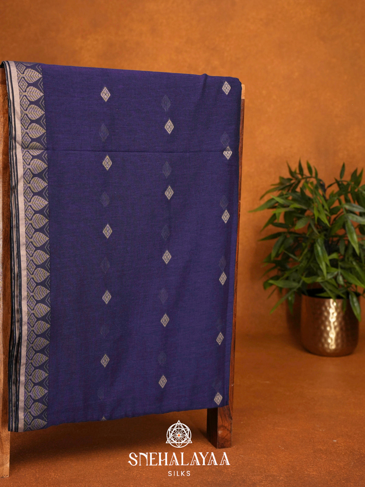 Purple Khadi Cotton Saree