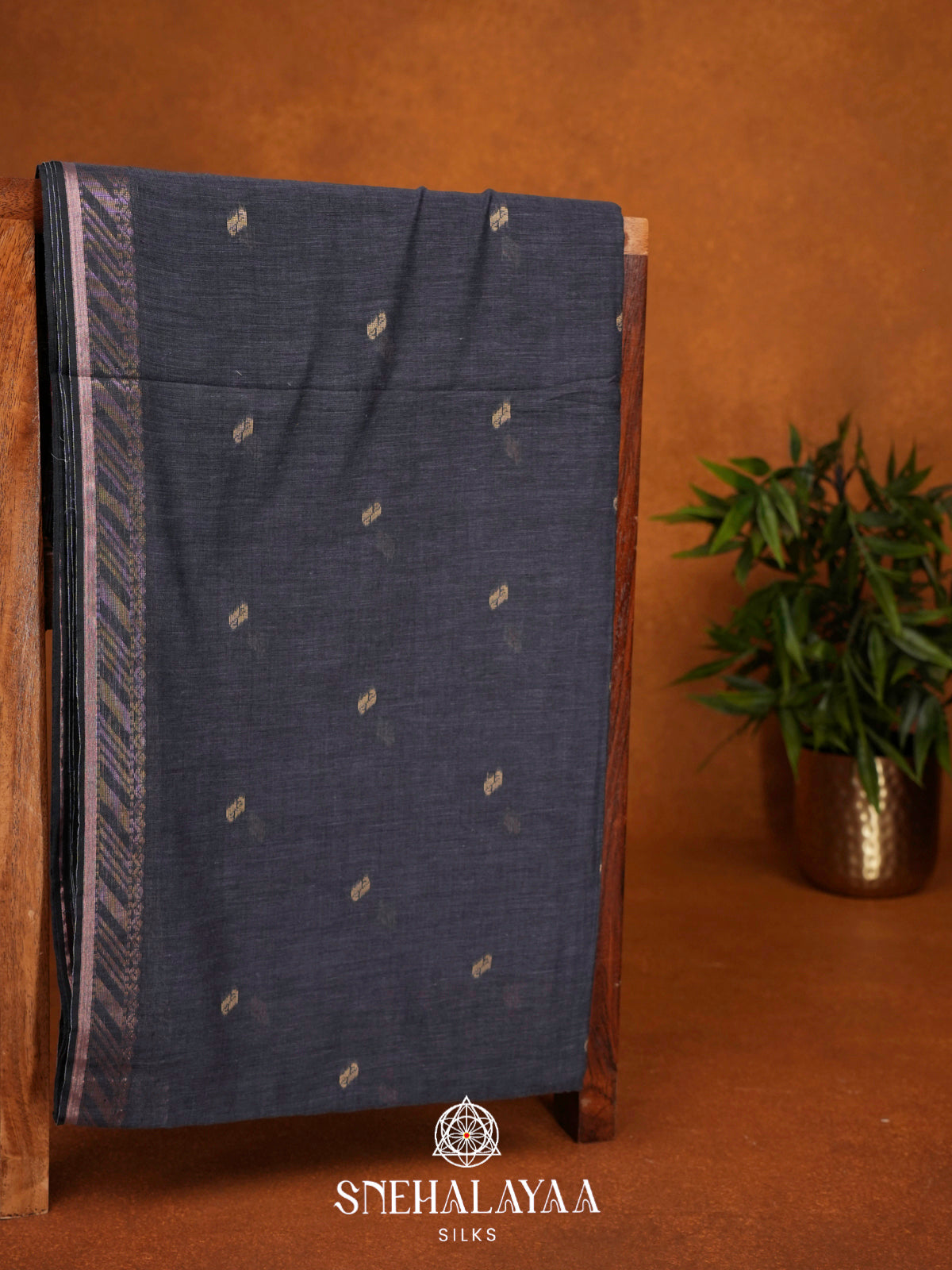 Grey Khadi Cotton Saree