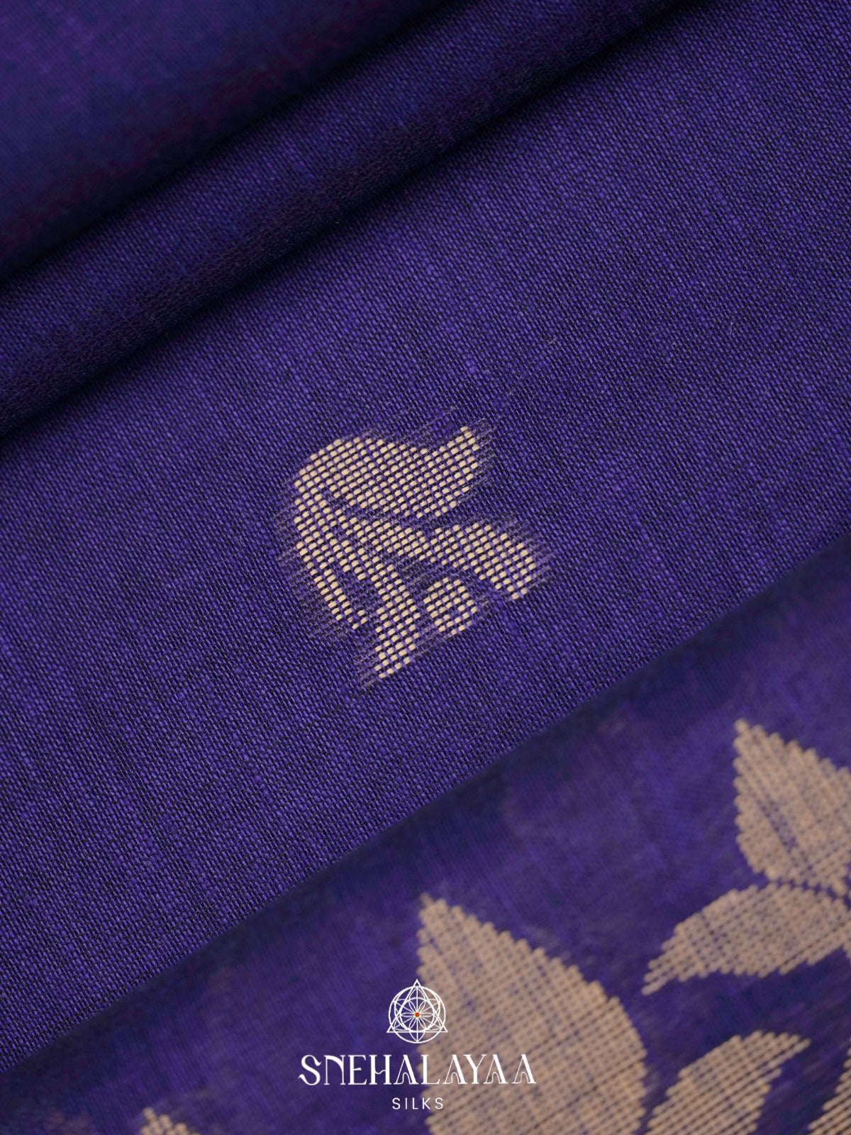 Navy Blue Khadi Cotton Saree