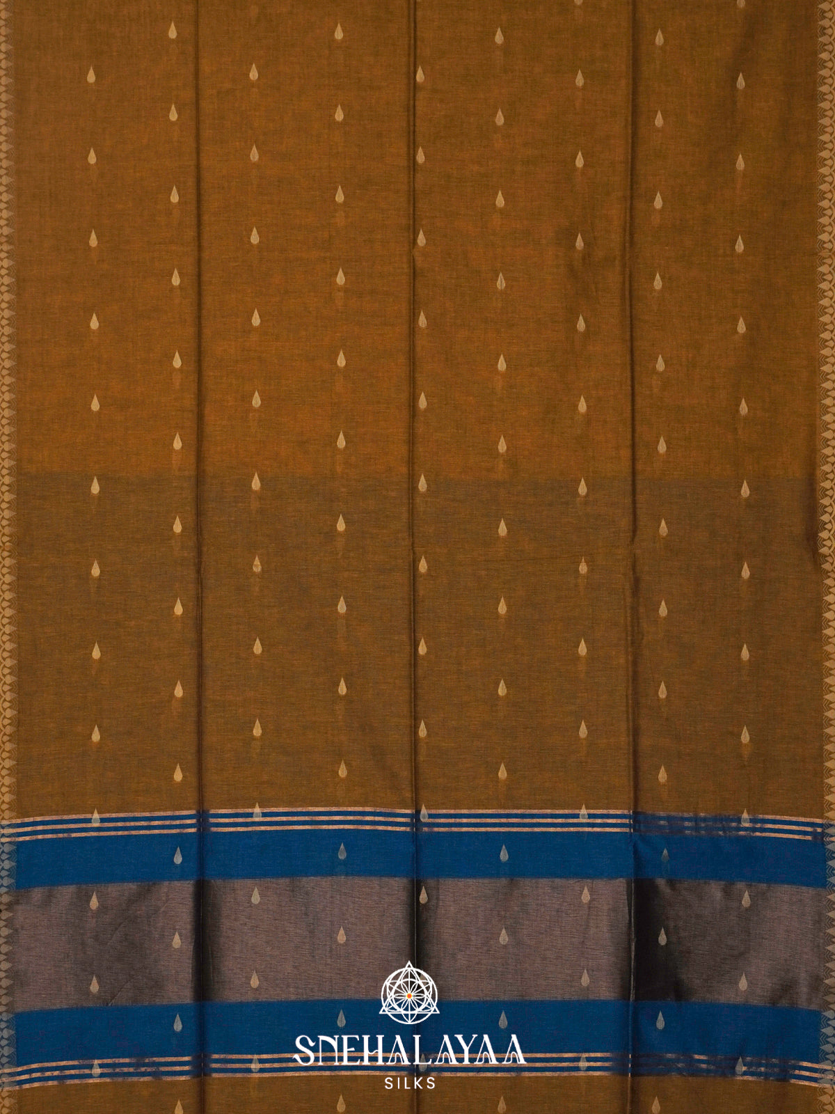 Mustard Khadi Cotton Saree