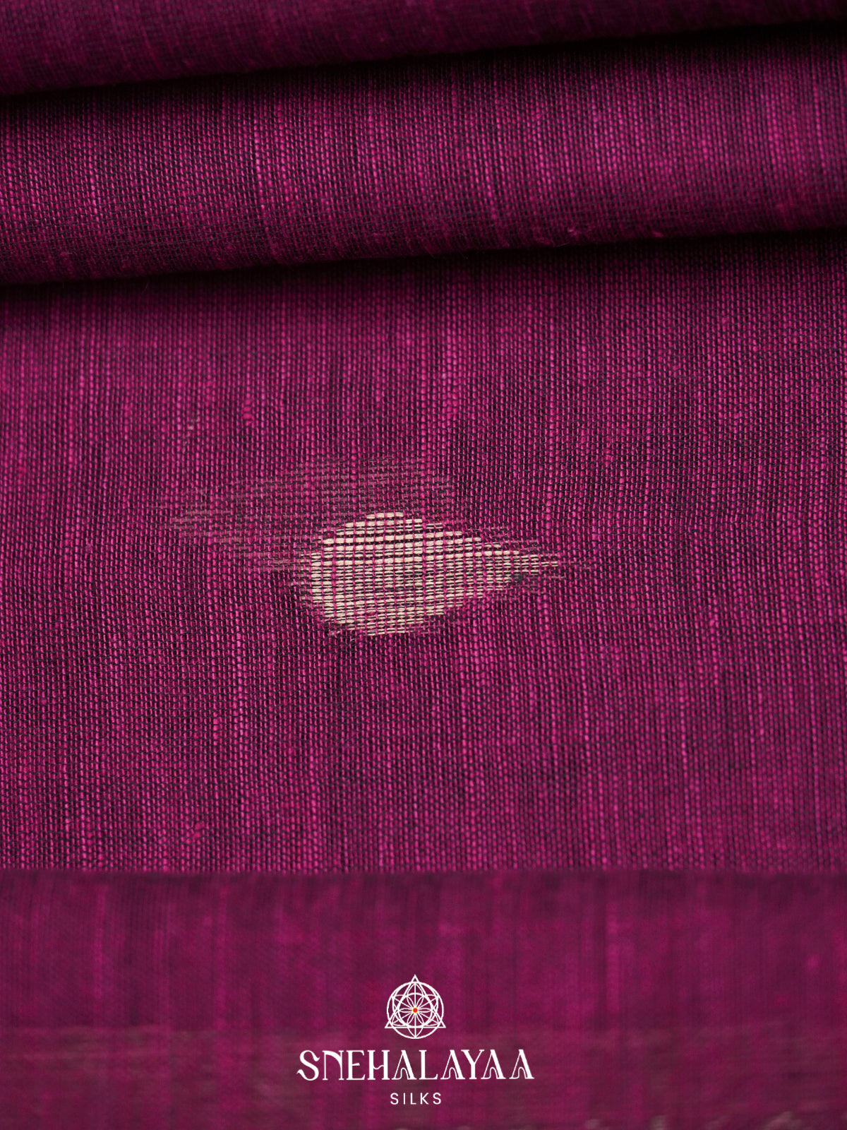 Magenta Khadi Cotton Saree