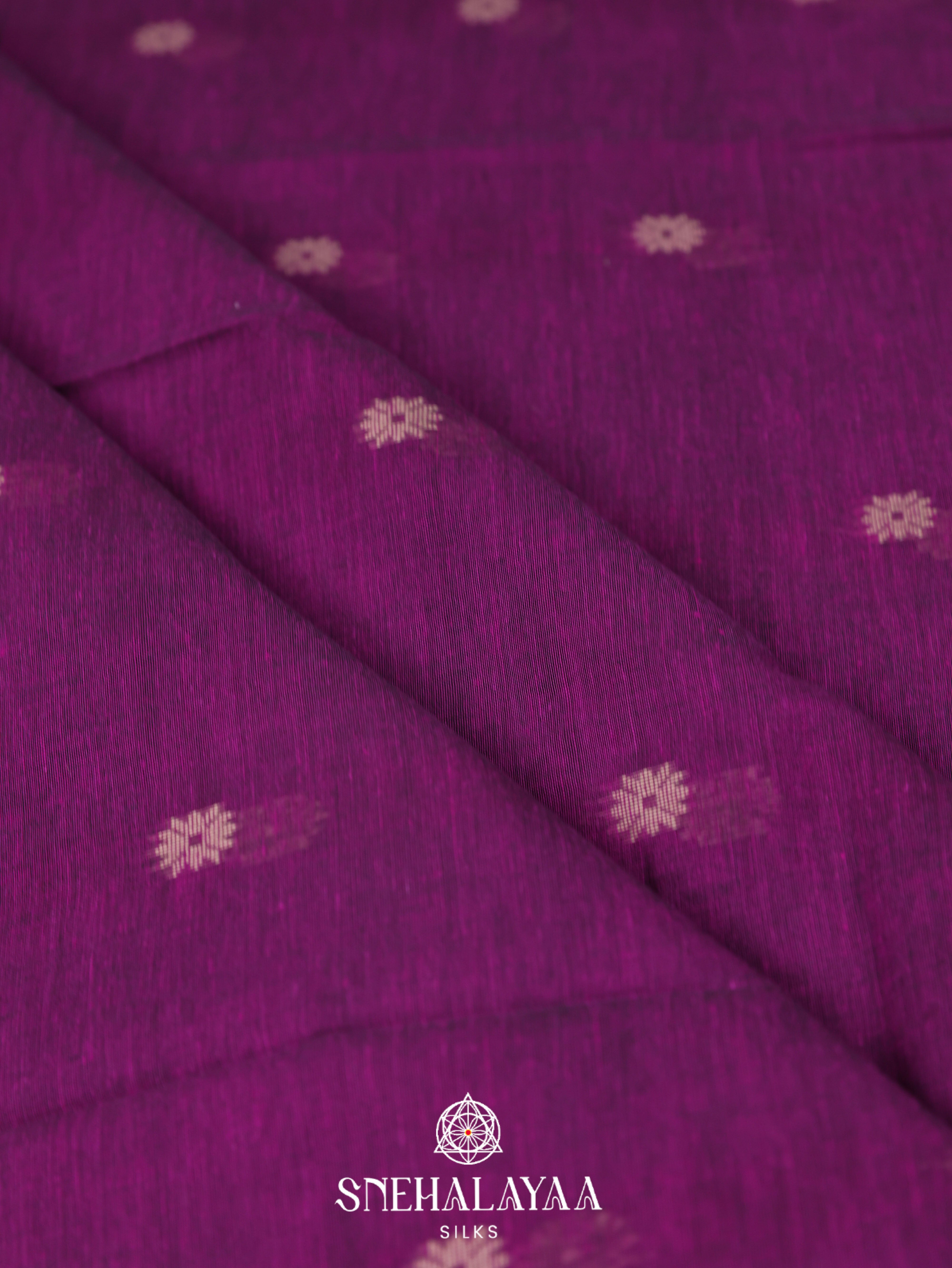 Violet Khadi Cotton Saree