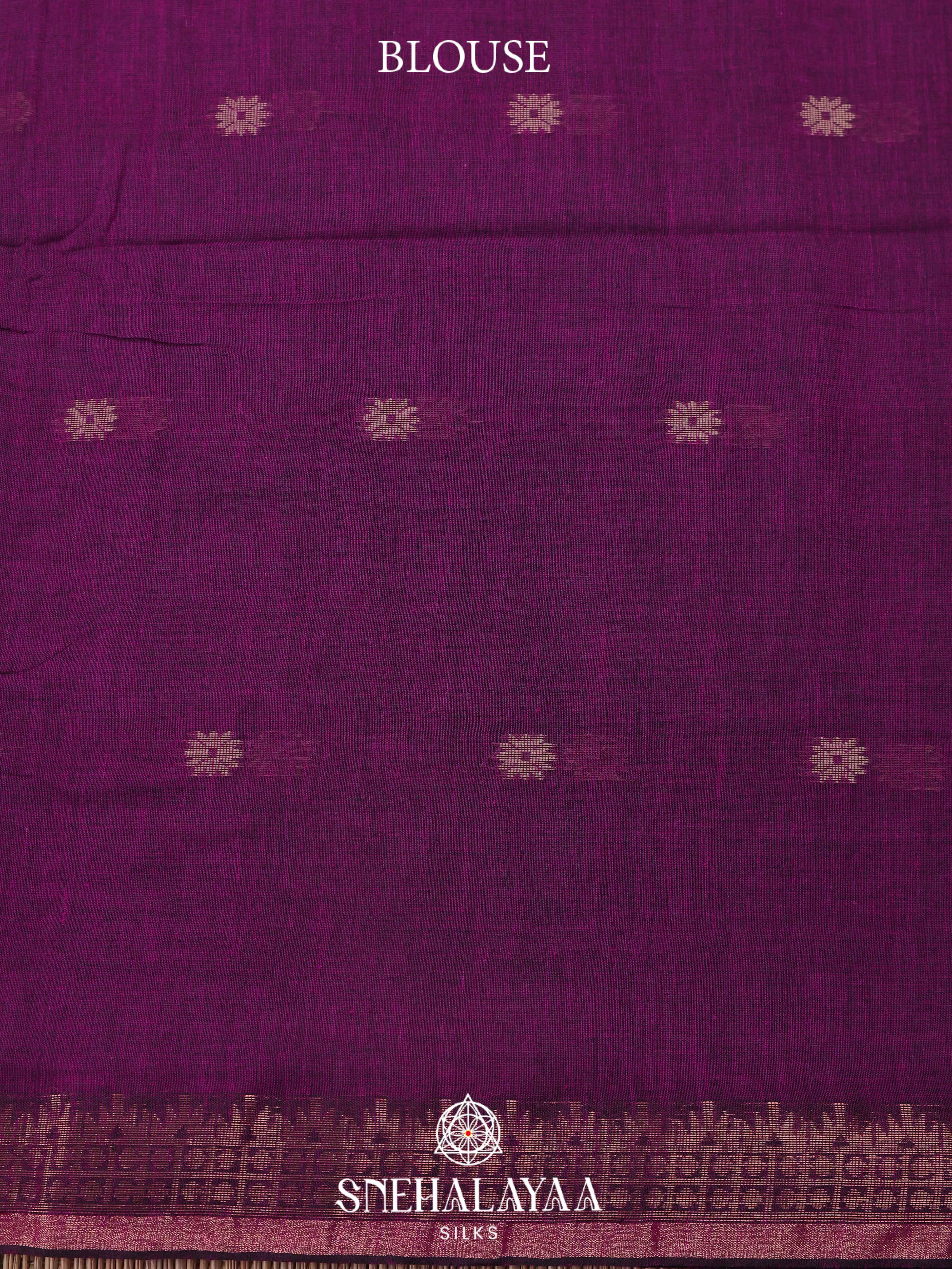Violet Khadi Cotton Saree