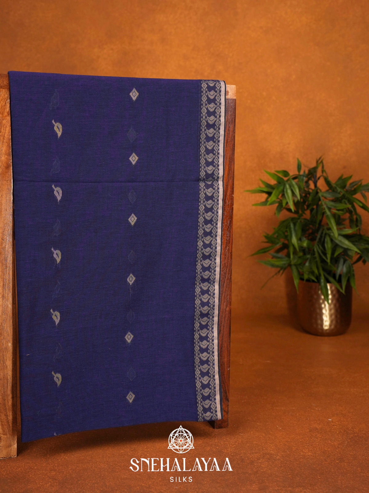 Purple Khadi Cotton Saree