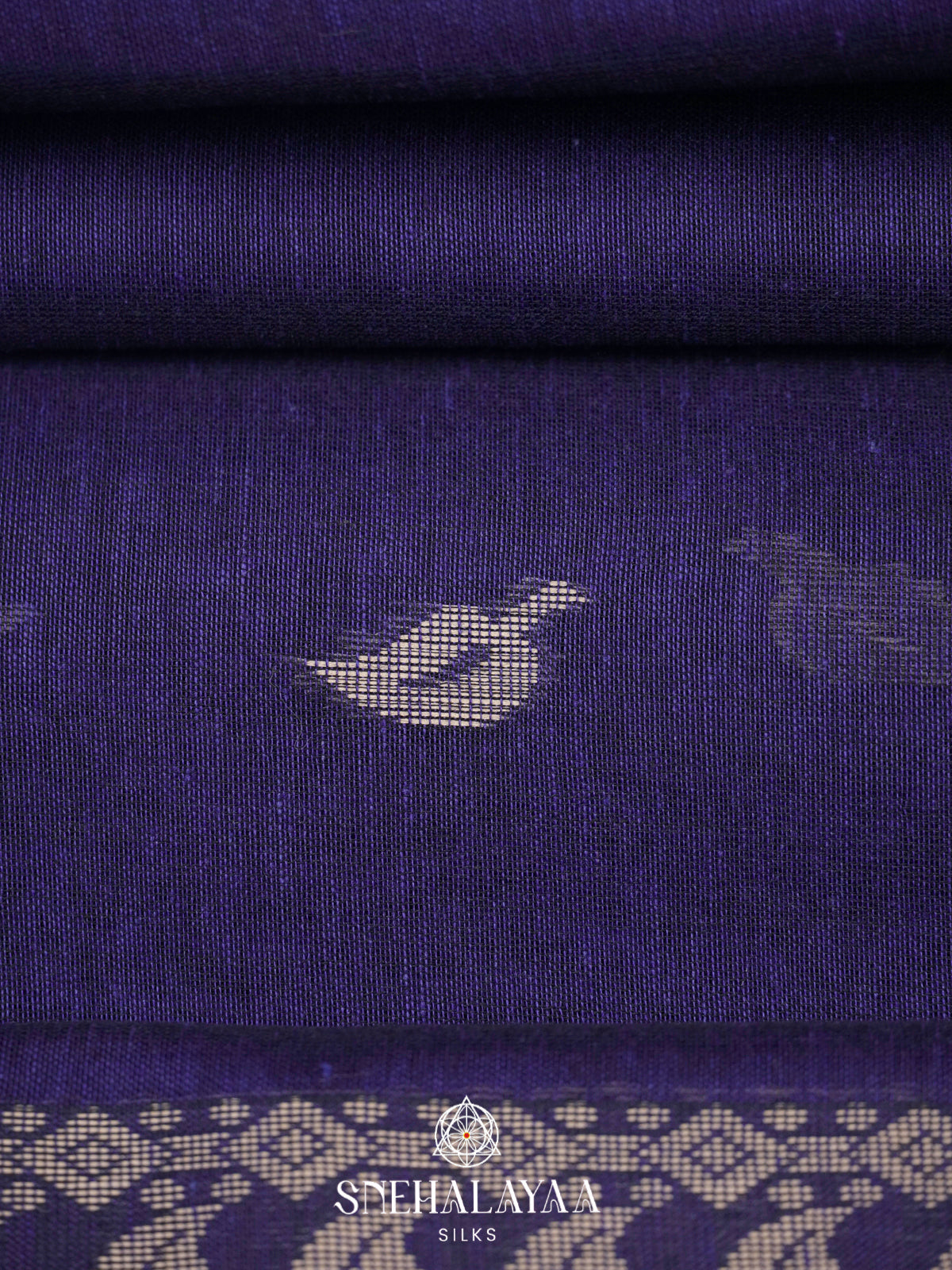 Purple Khadi Cotton Saree