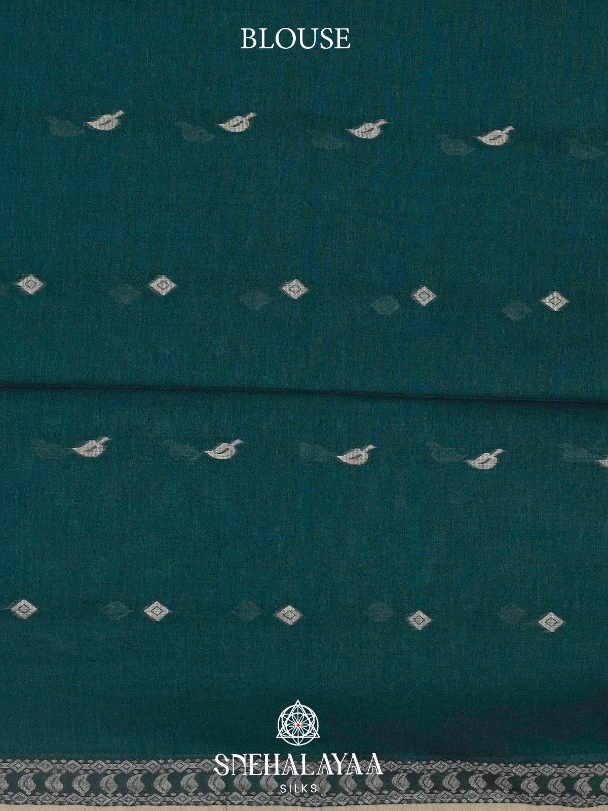 Peacock Blue Khadi Cotton Saree