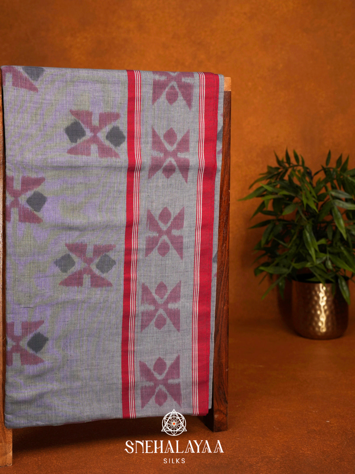 Grey Khadi Cotton Saree