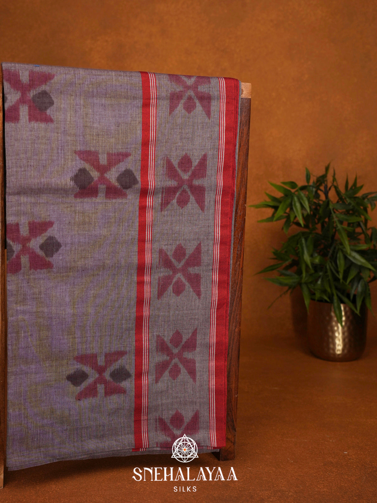Grey Khadi Cotton Saree
