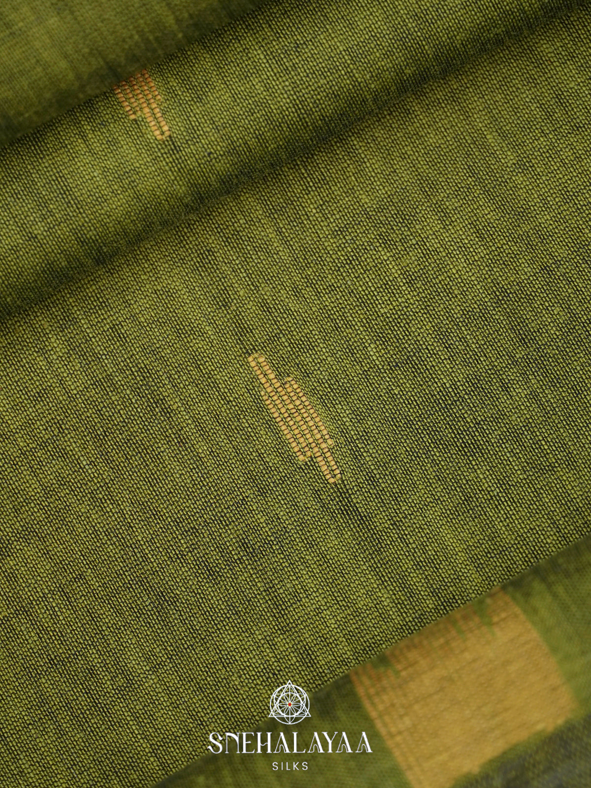 Green Khadi Cotton Saree