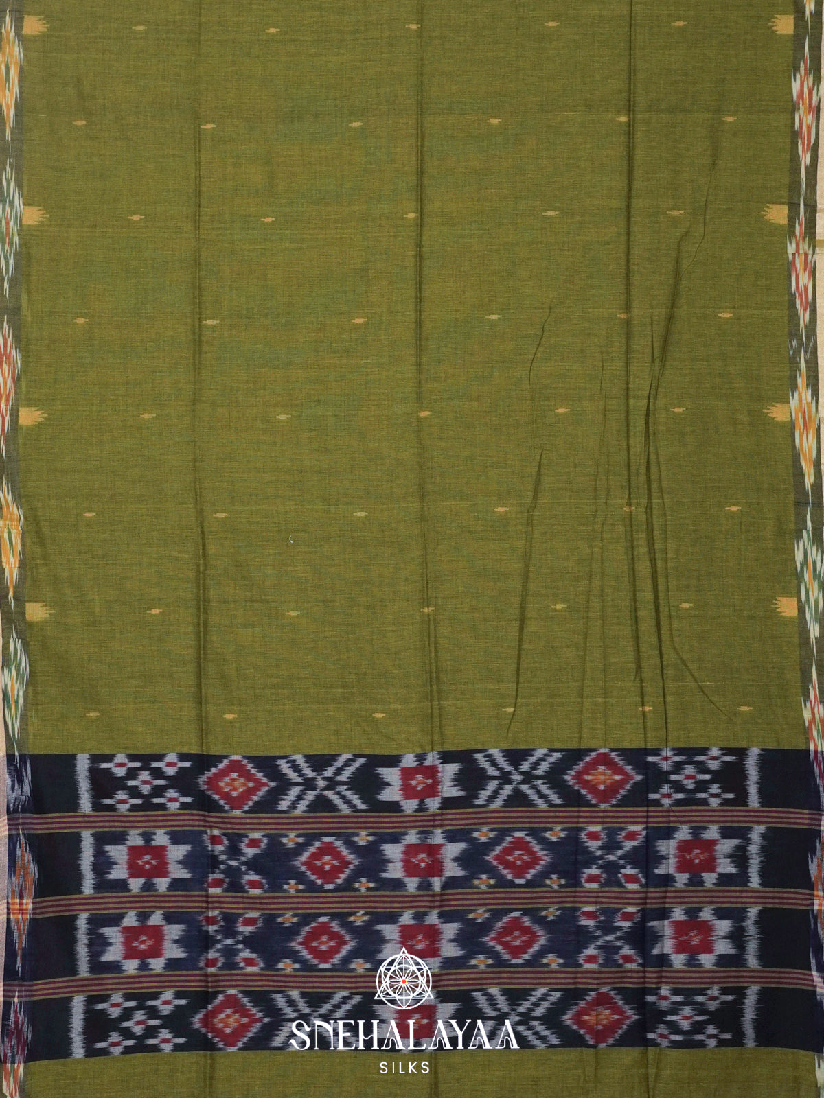 Green Khadi Cotton Saree