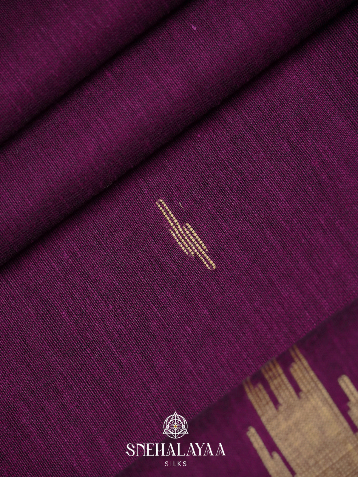 Magenta Khadi Cotton Saree