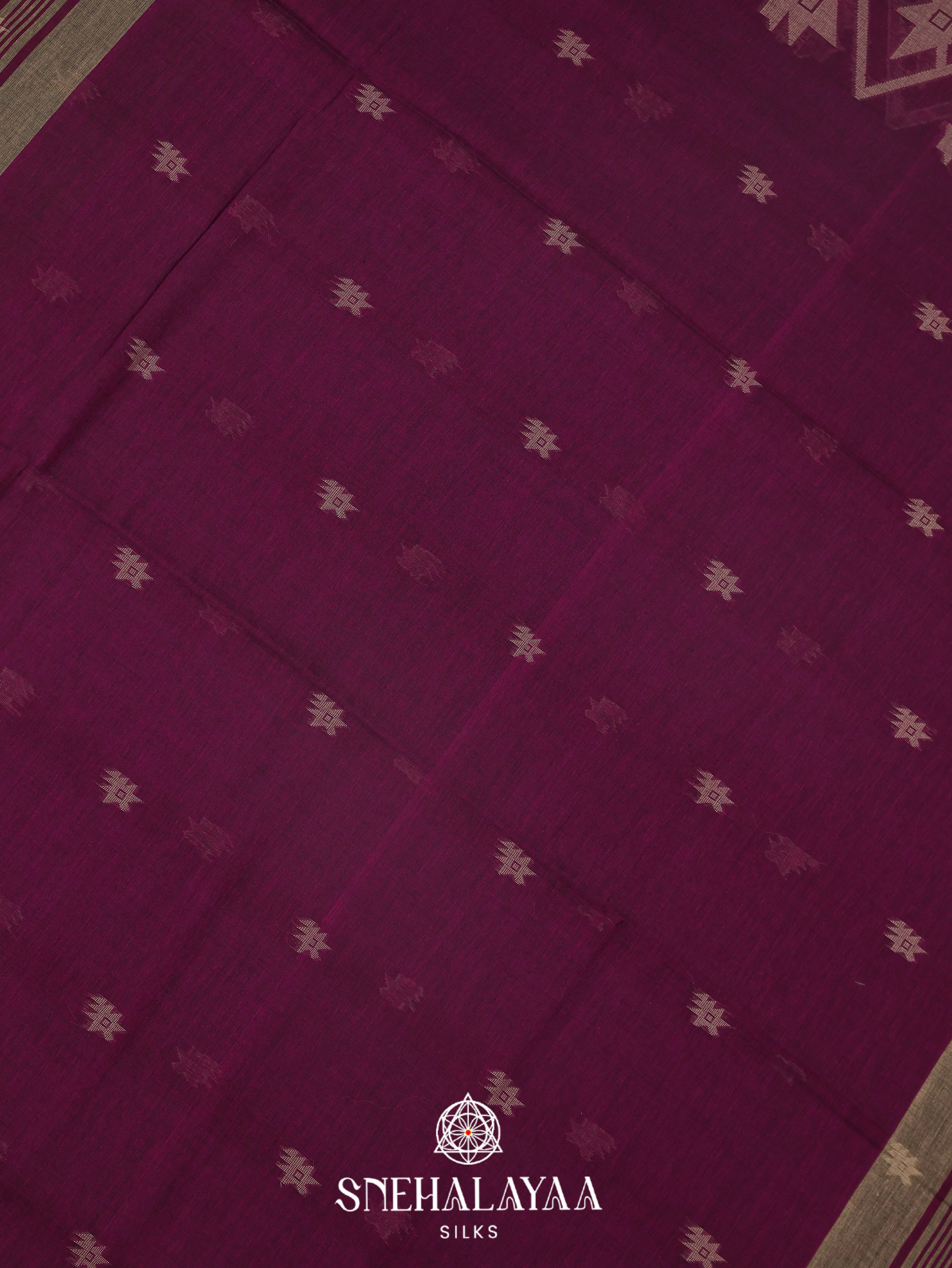 Olive Green Khadi Cotton Saree