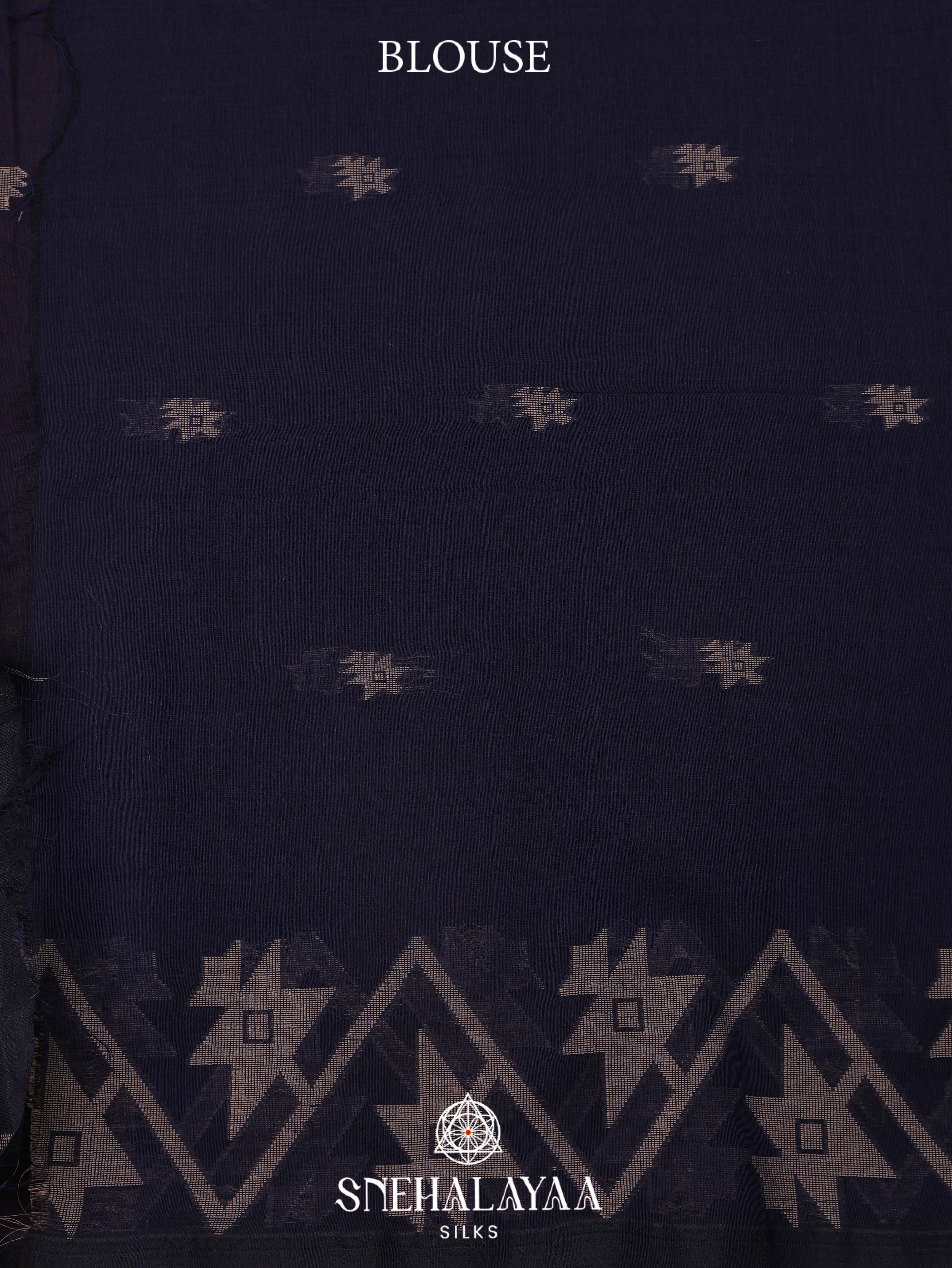 Brown  Khadi Cotton Saree