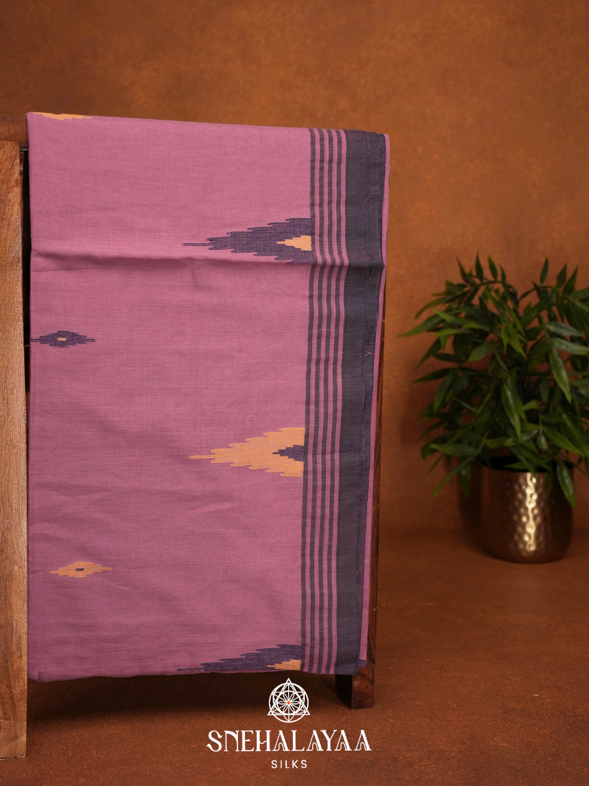 Pink Khadi Cotton Saree