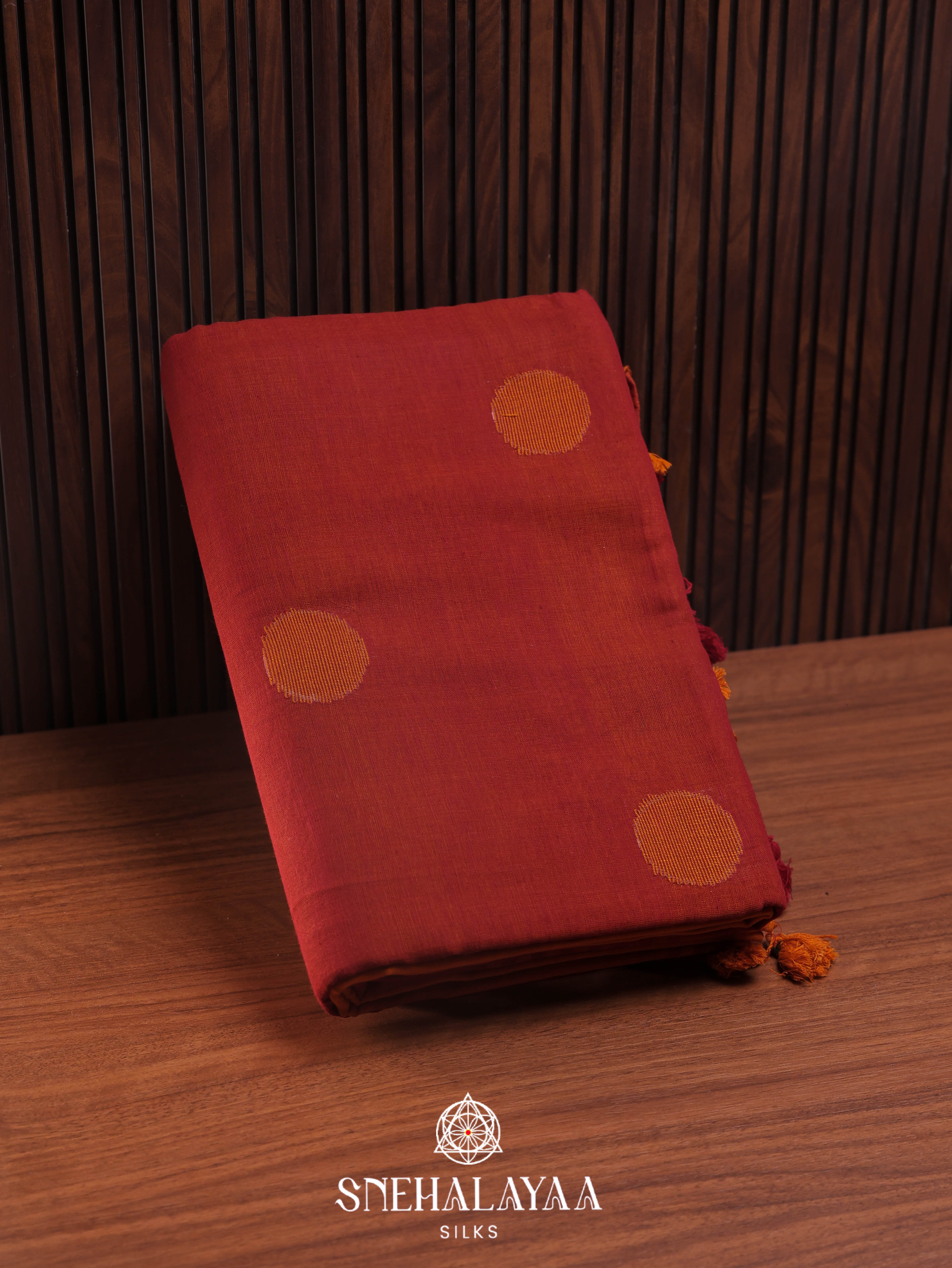 Yellow  Khadi Cotton Saree