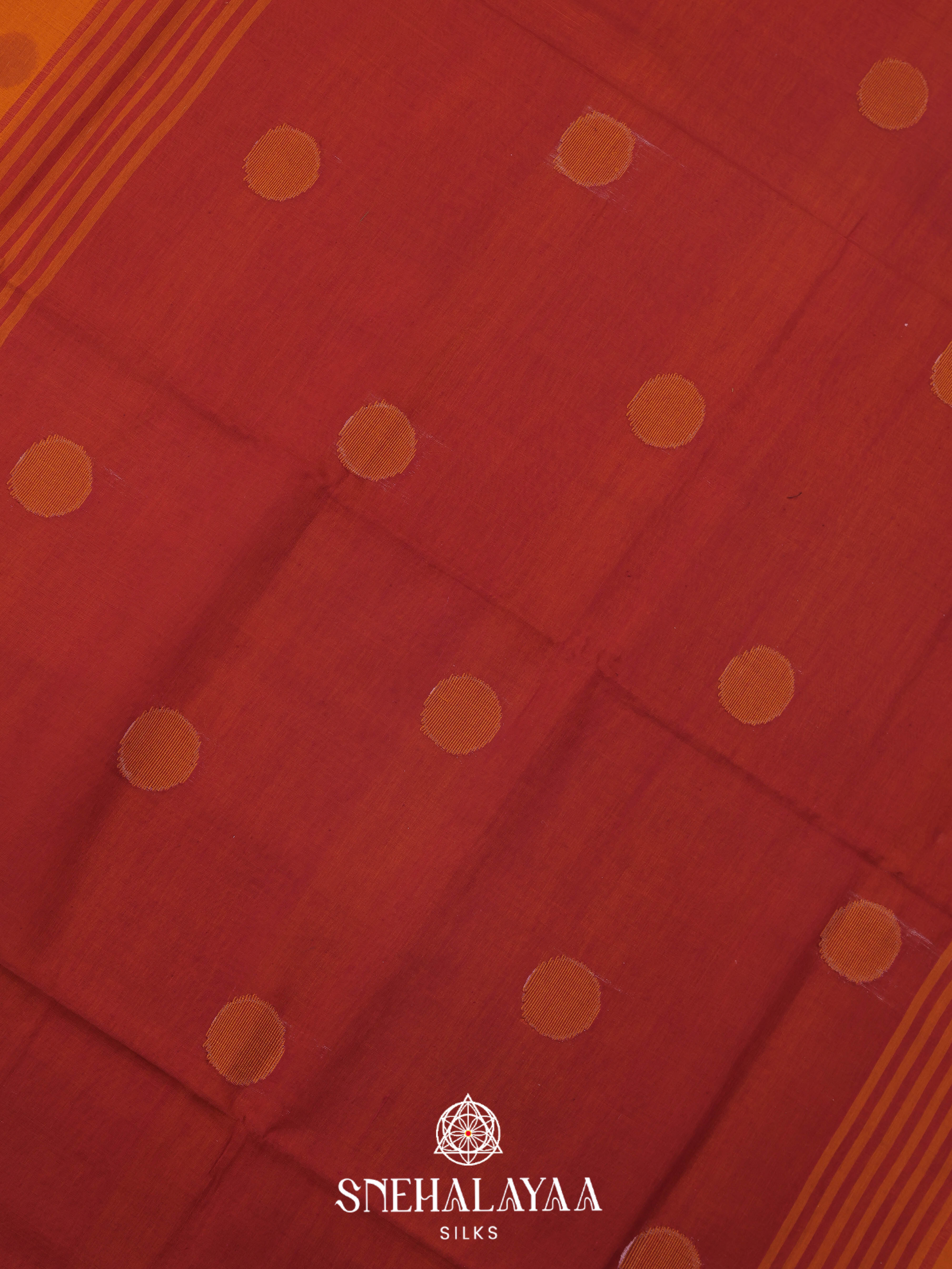 Yellow  Khadi Cotton Saree