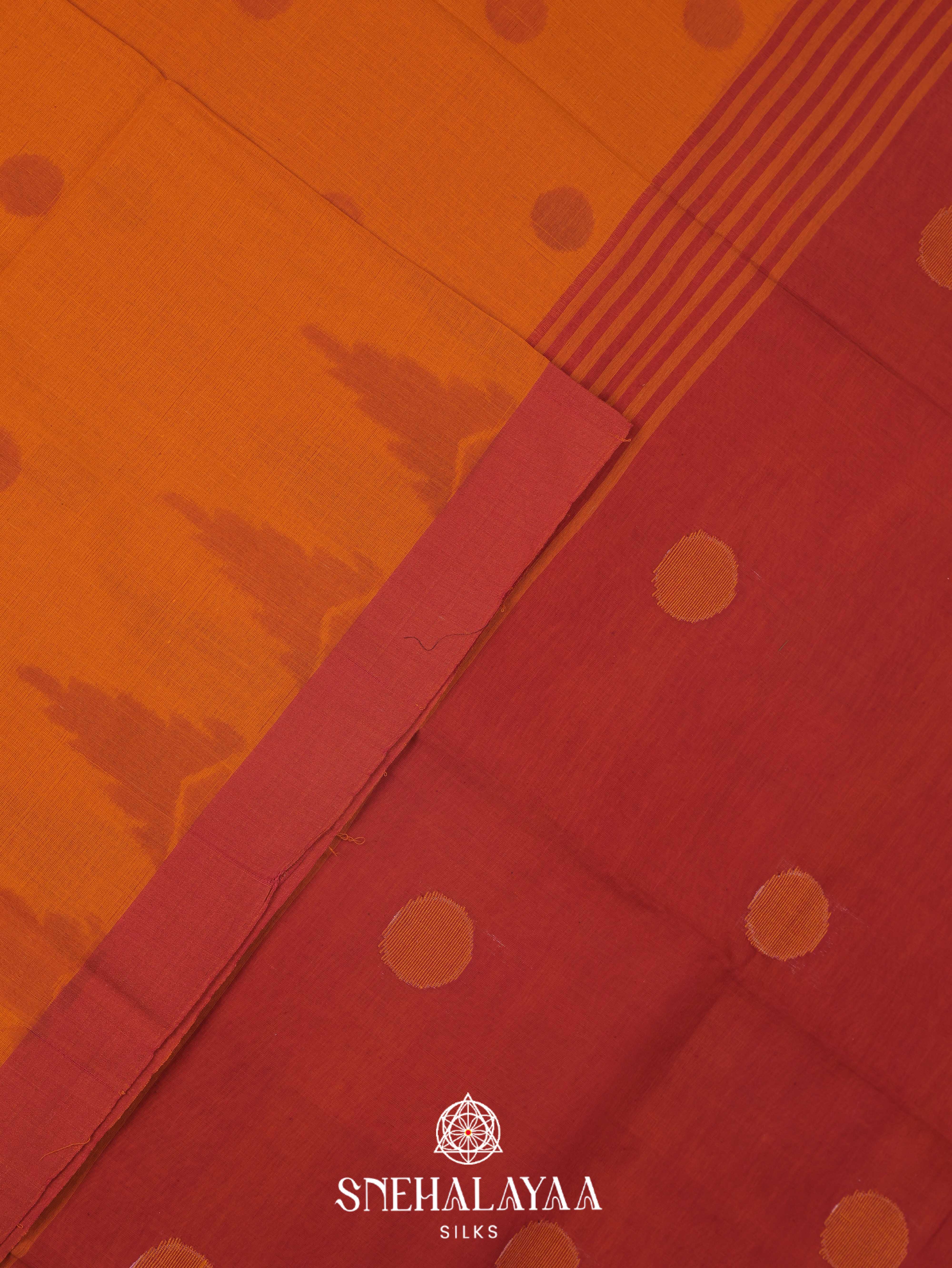 Yellow  Khadi Cotton Saree