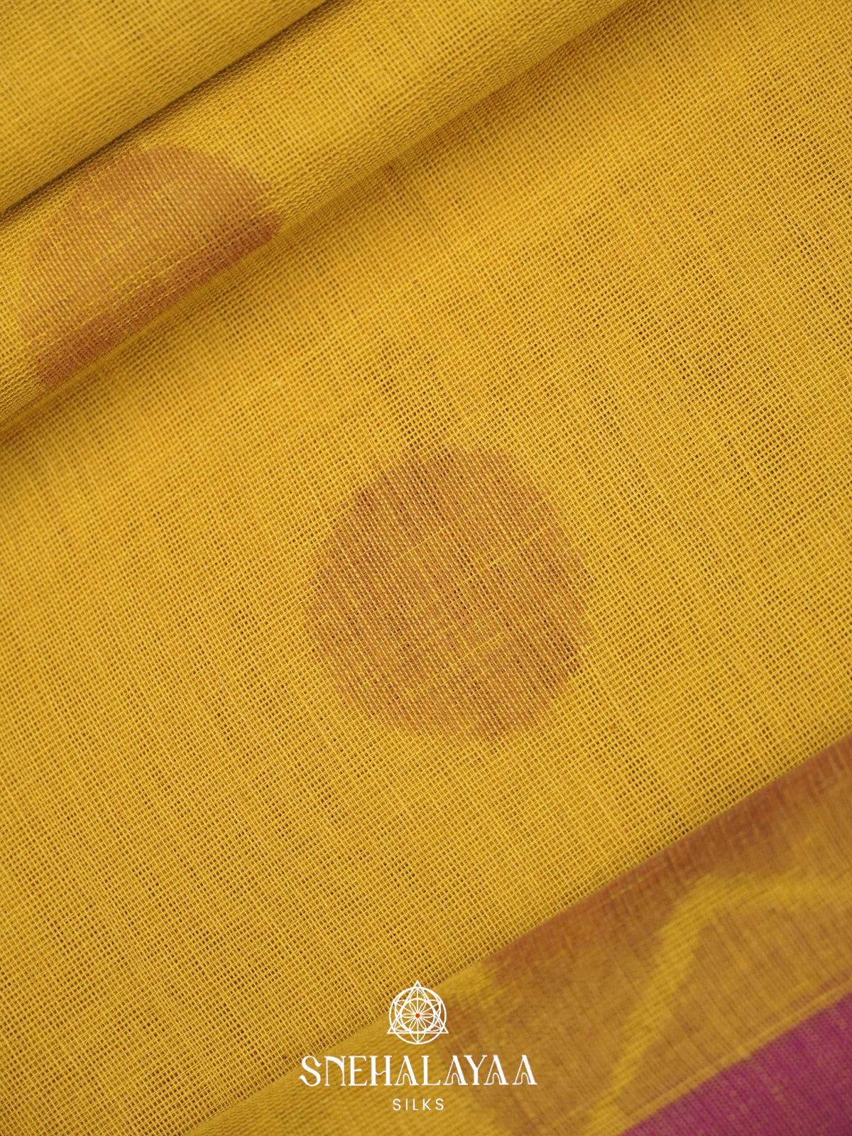 Mango Yellow Khadi Cotton Saree