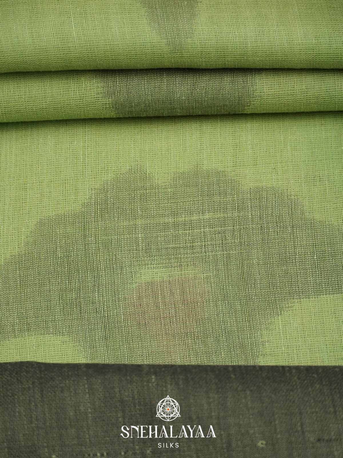 Pista Green Khadi Cotton Saree