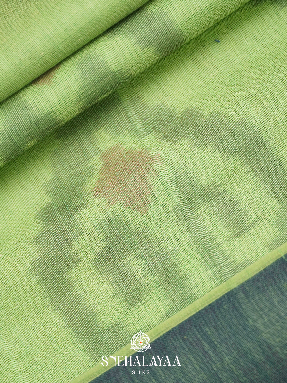 Pista Green Khadi Cotton Saree