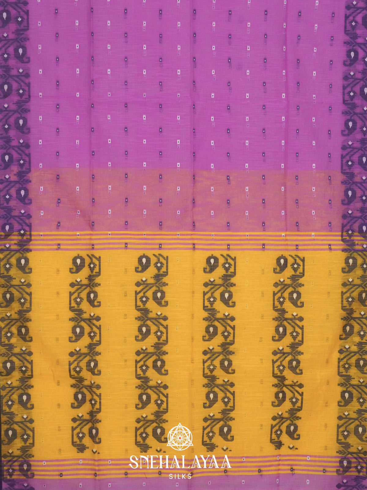Violet  Bengal Cotton Saree