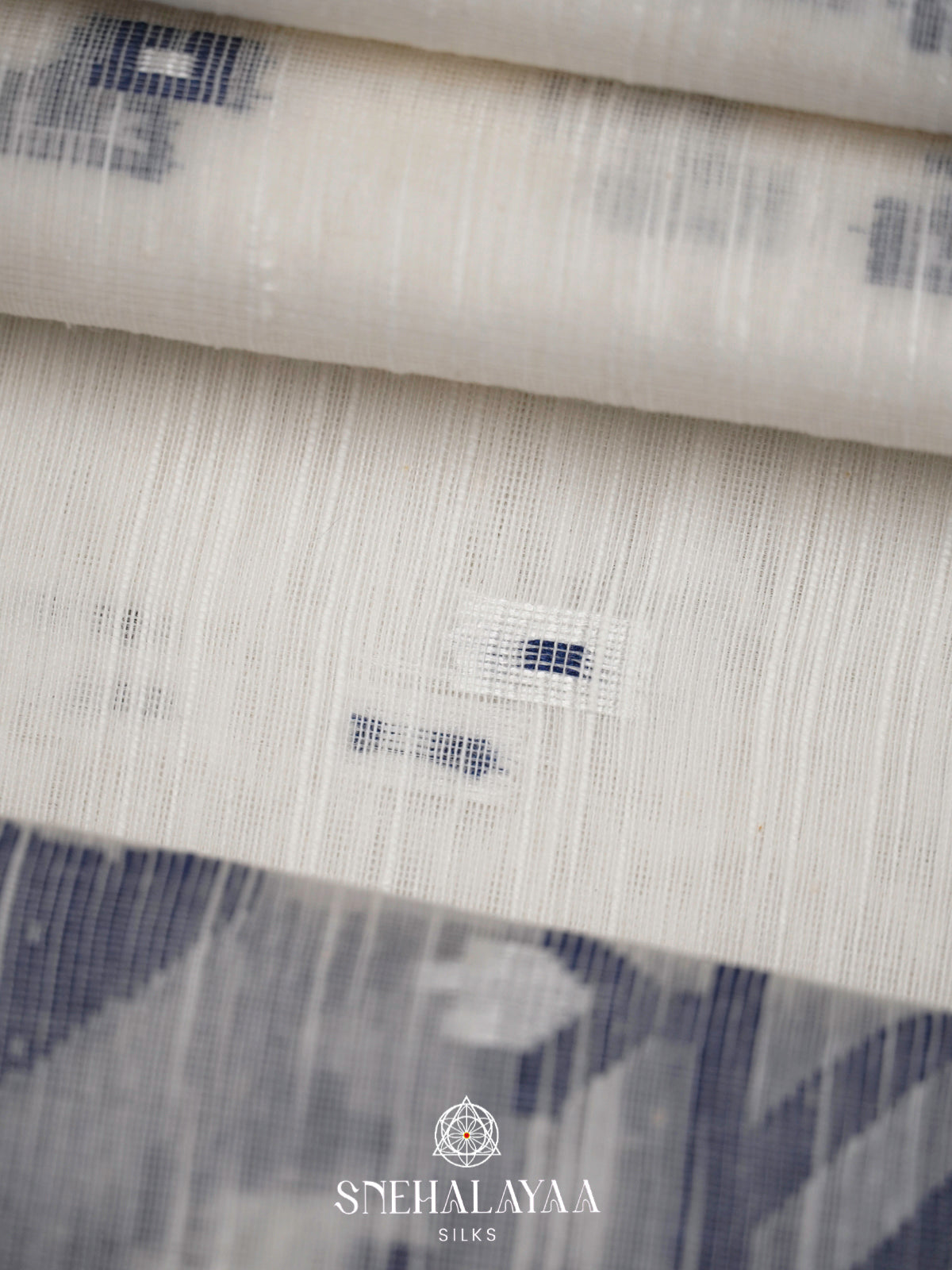 Off White  Bengal Cotton Saree