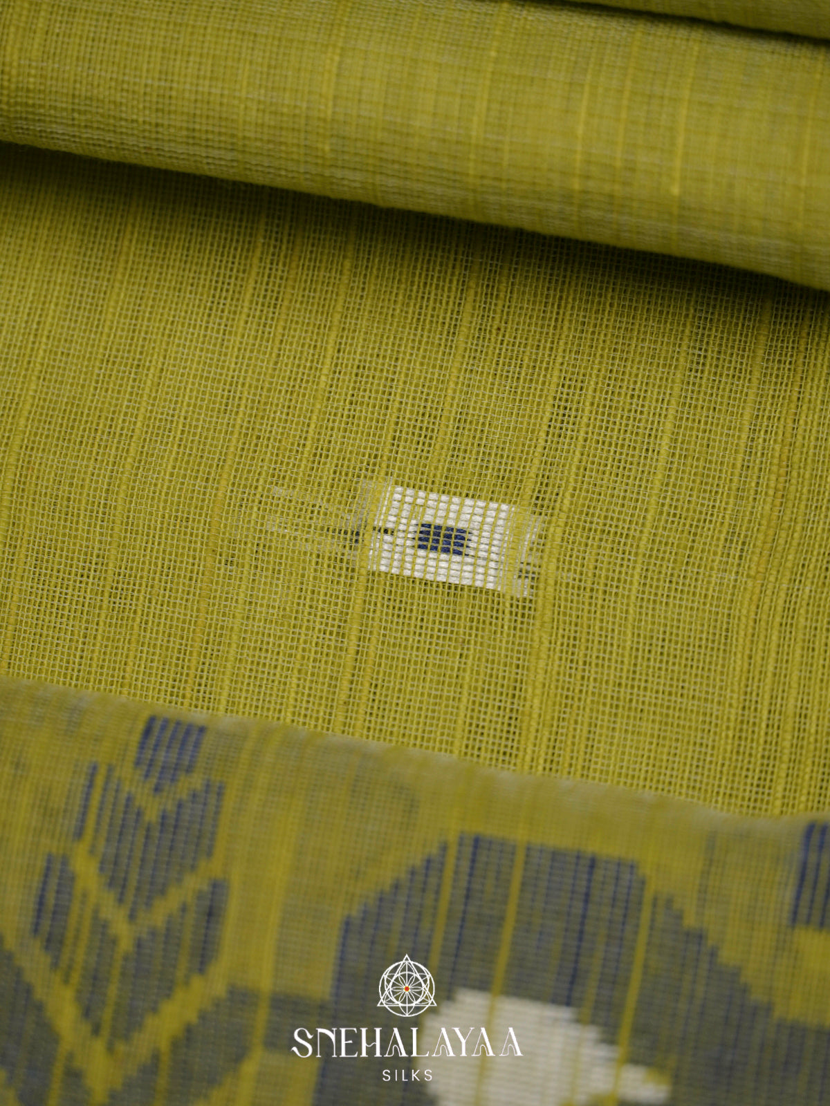 Lime Green  Bengal Cotton Saree