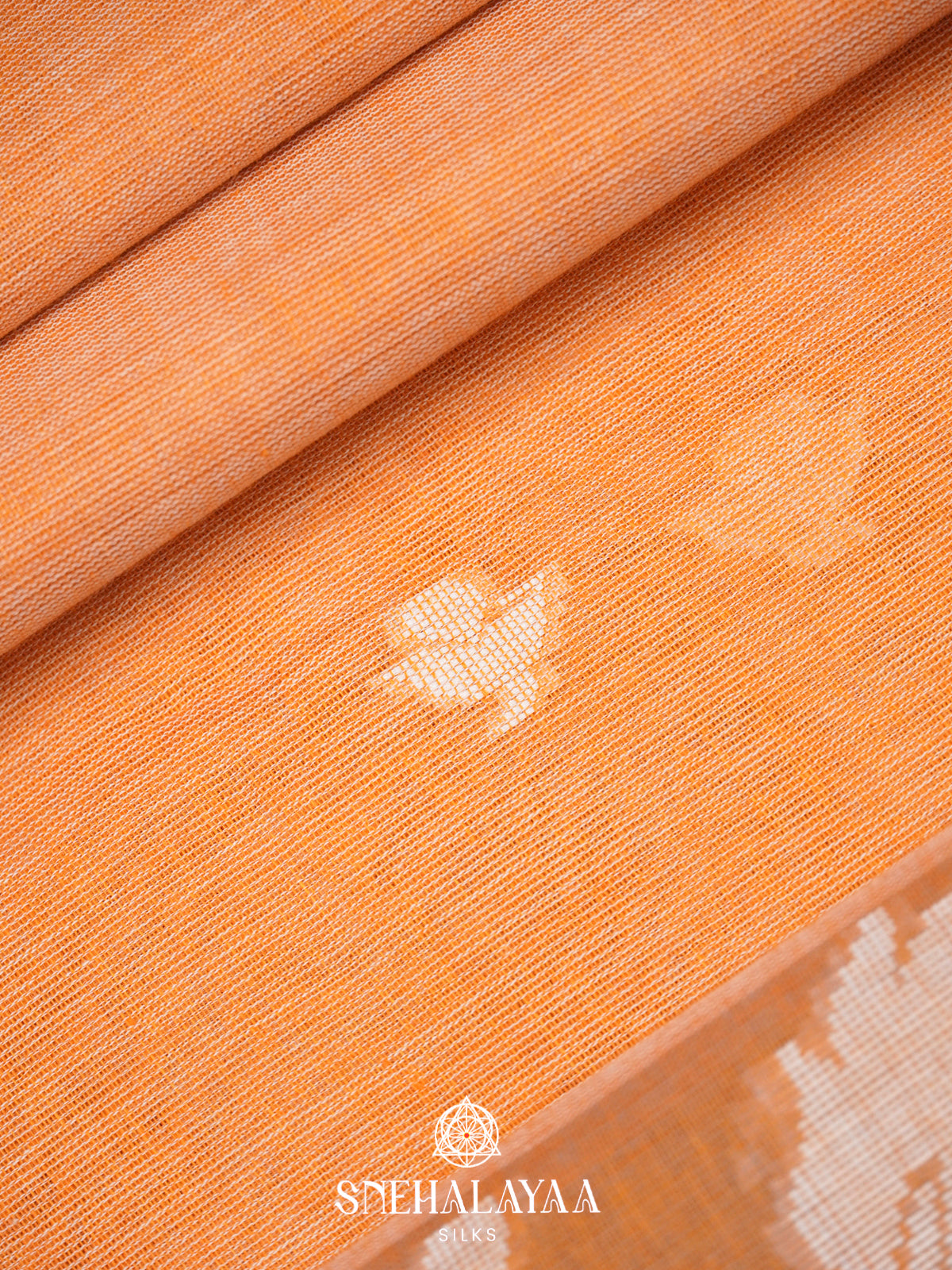 Peach Khadi Cotton Saree